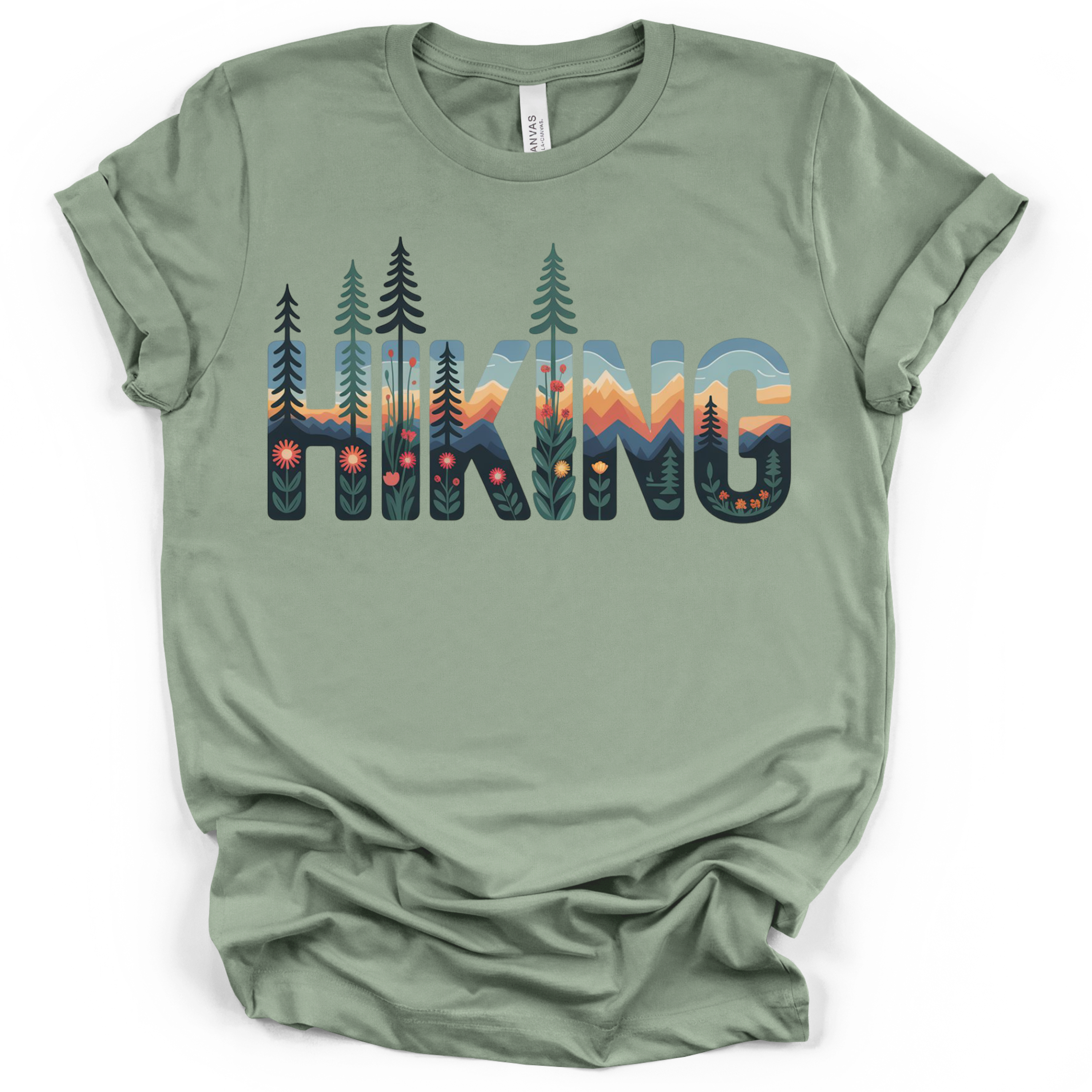 Hiking Graphic Tee - Bella + Canvas Modern Fit