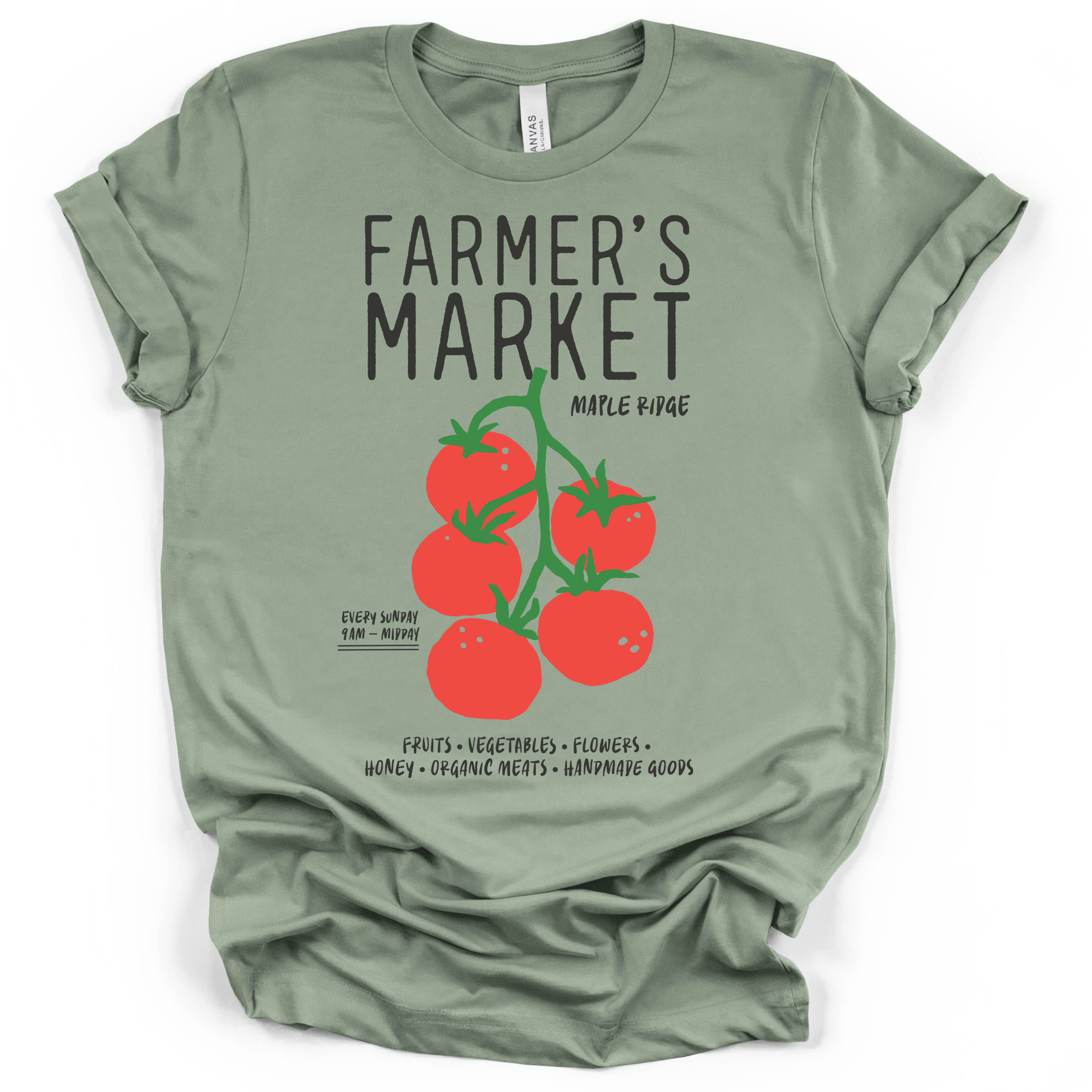 Farmer's Market Vine Tomatoes T-Shirt – Bella + Canvas Modern Fit