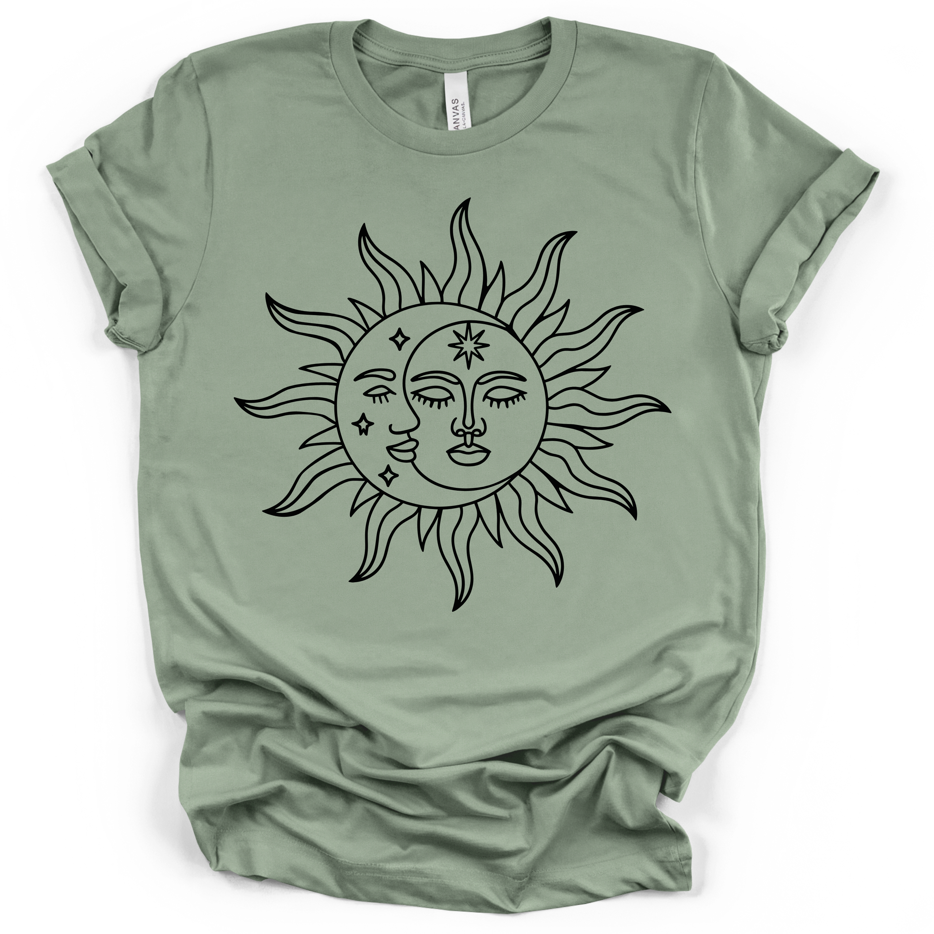 Celestial Sun & Moon T-Shirt – Bella + Canvas Modern Fit