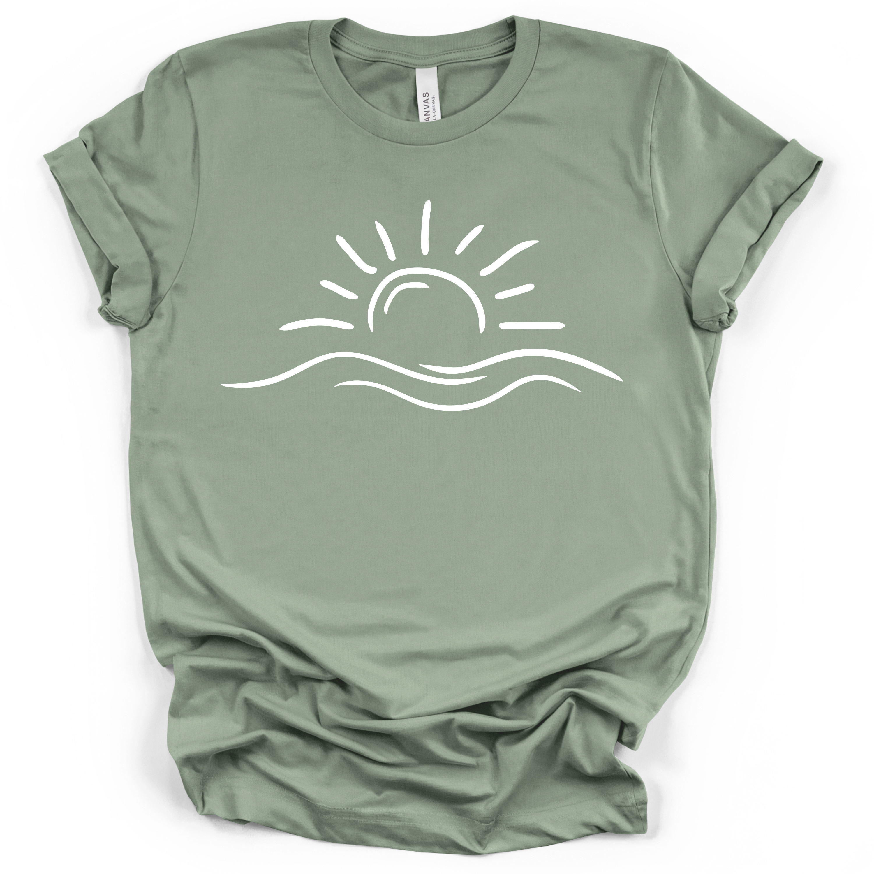 Sunrise Wave Tee - Bella + Canvas Modern Fit