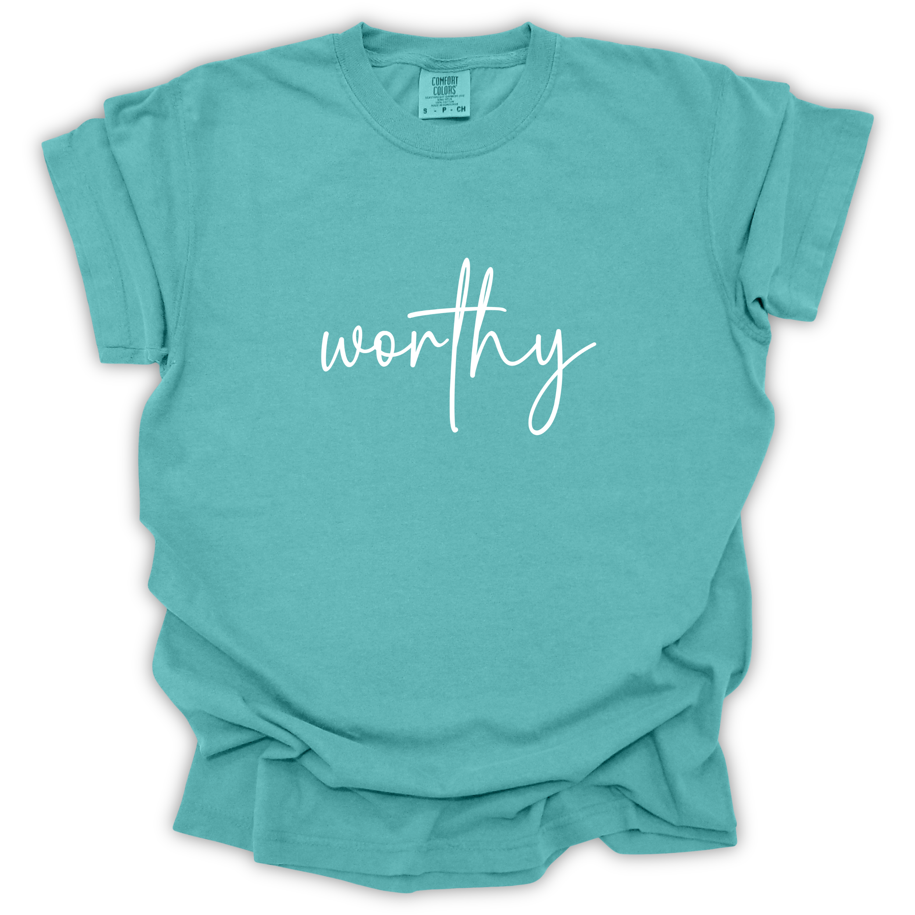 Worthy Script Tee - Comfort Colors Relaxed Fit