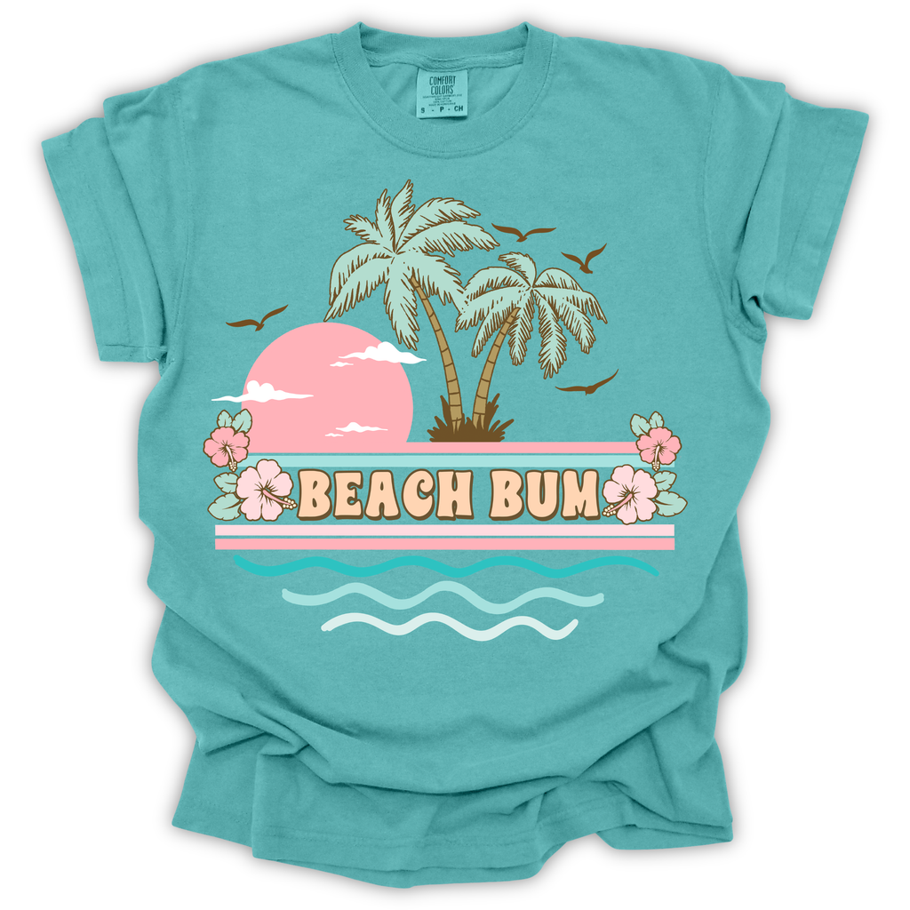 Beach Bum Palm Trees Tee – Comfort Colors Relaxed Fit
