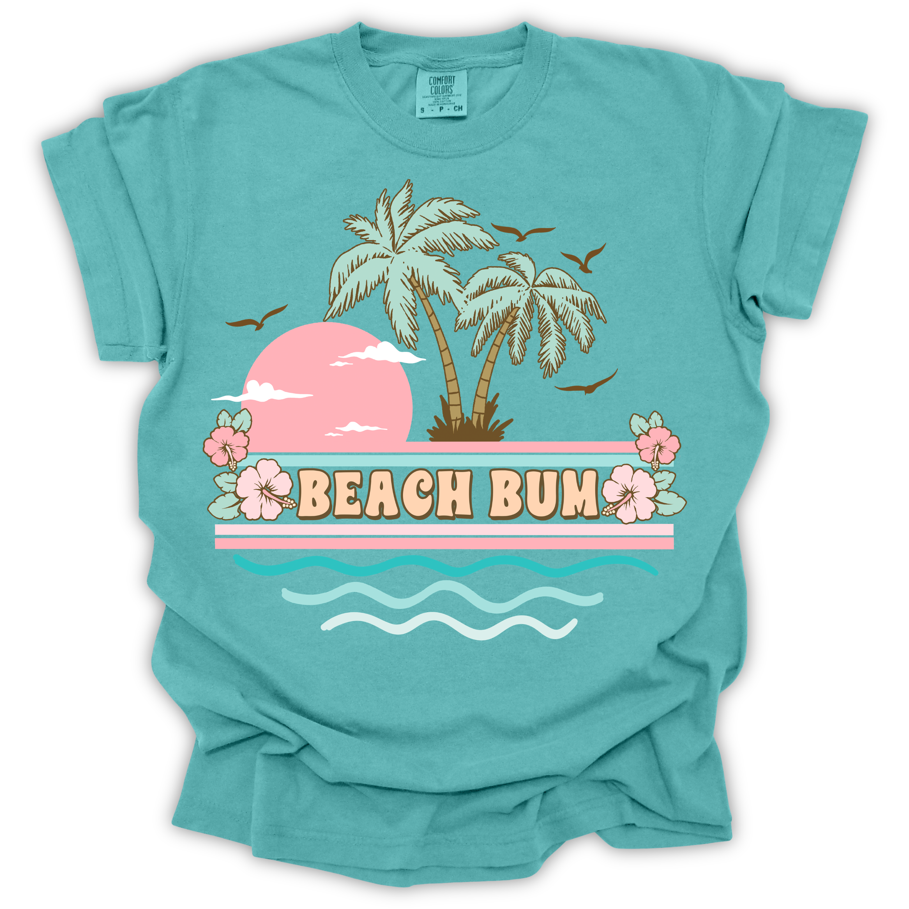 Beach Bum Palm Trees Tee – Comfort Colors Relaxed Fit