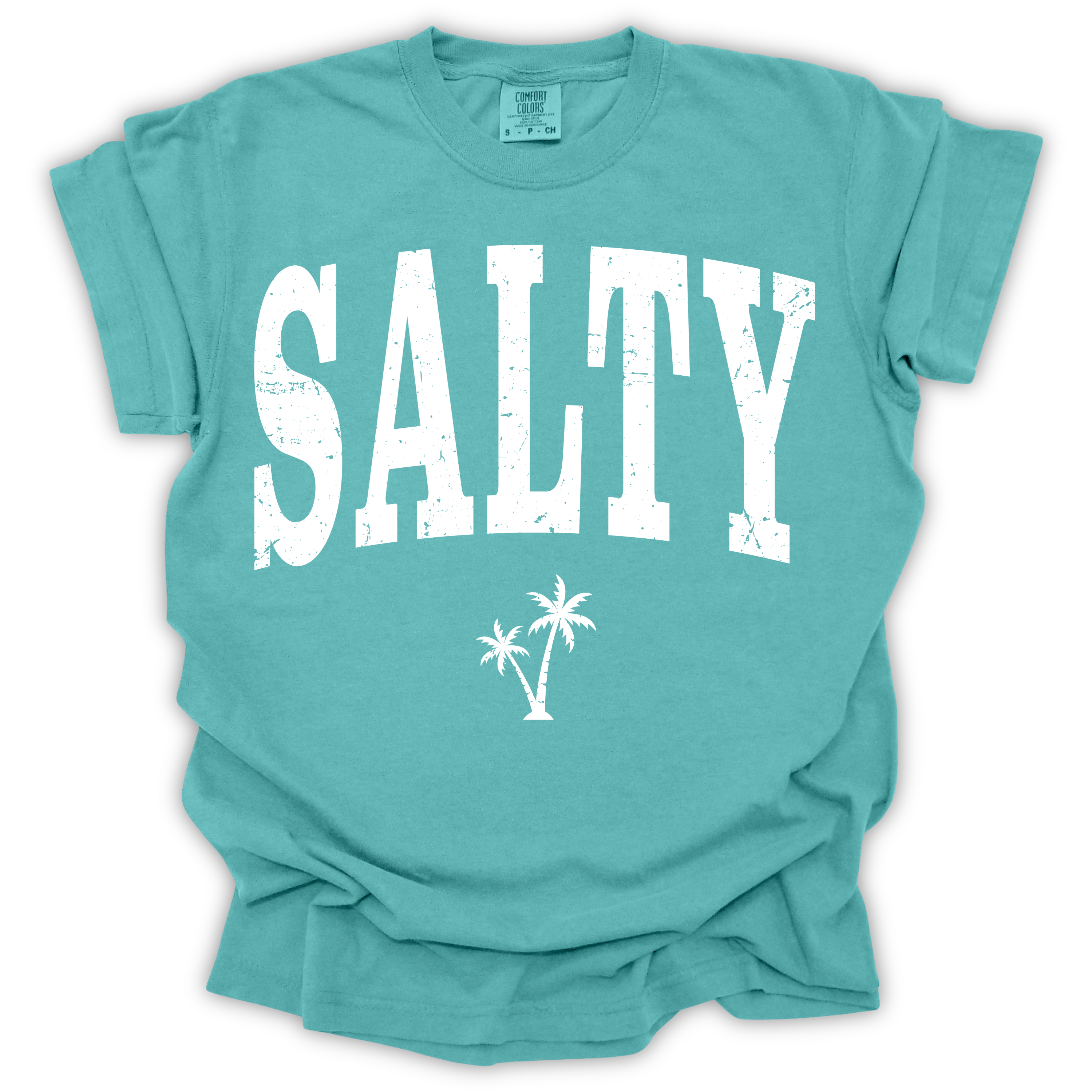 Salty Palm Tree Beach Tee – Comfort Colors Relaxed Fit