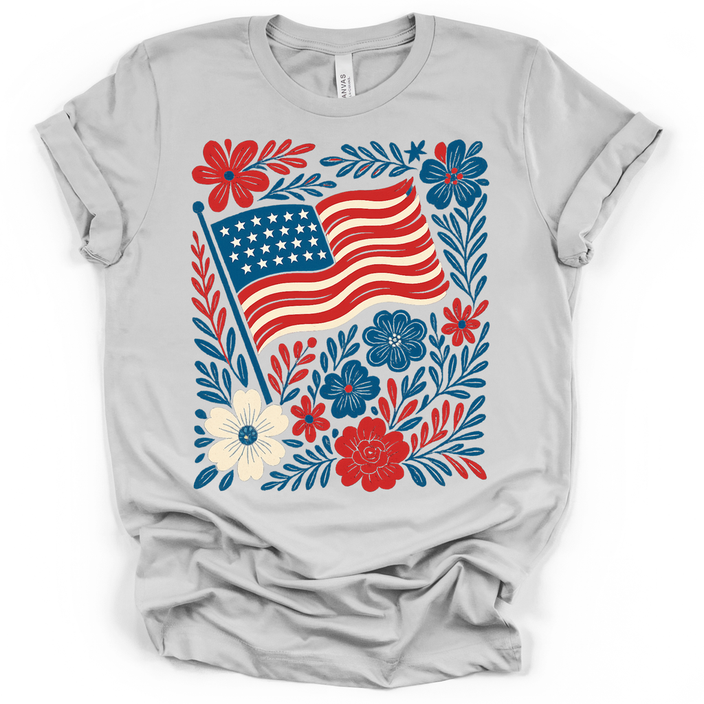 Americana Flag Patriotic T-Shirt – Bella + Canvas Modern Fit