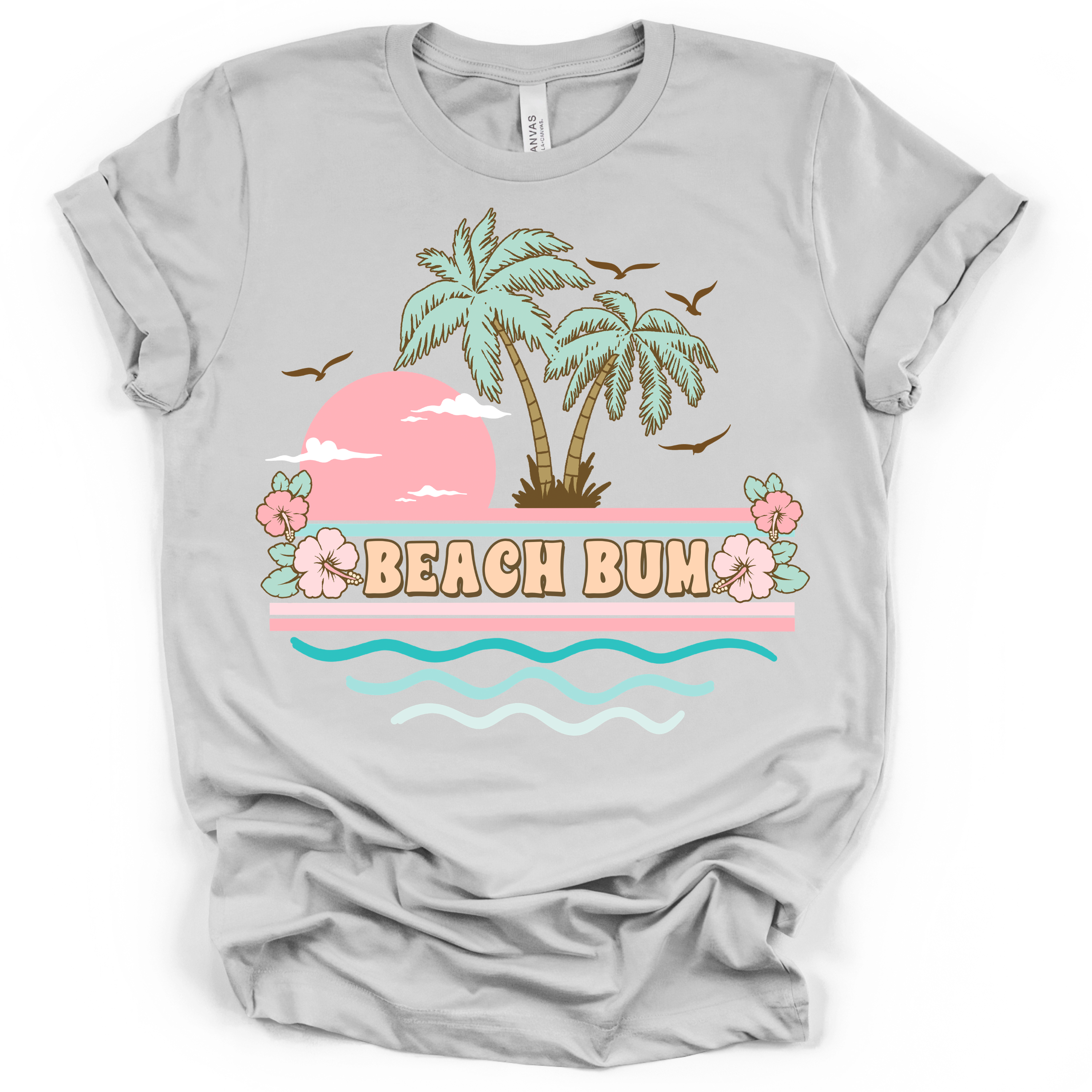 Beach Bum Palm Trees Tee – Bella + Canvas Modern Fit