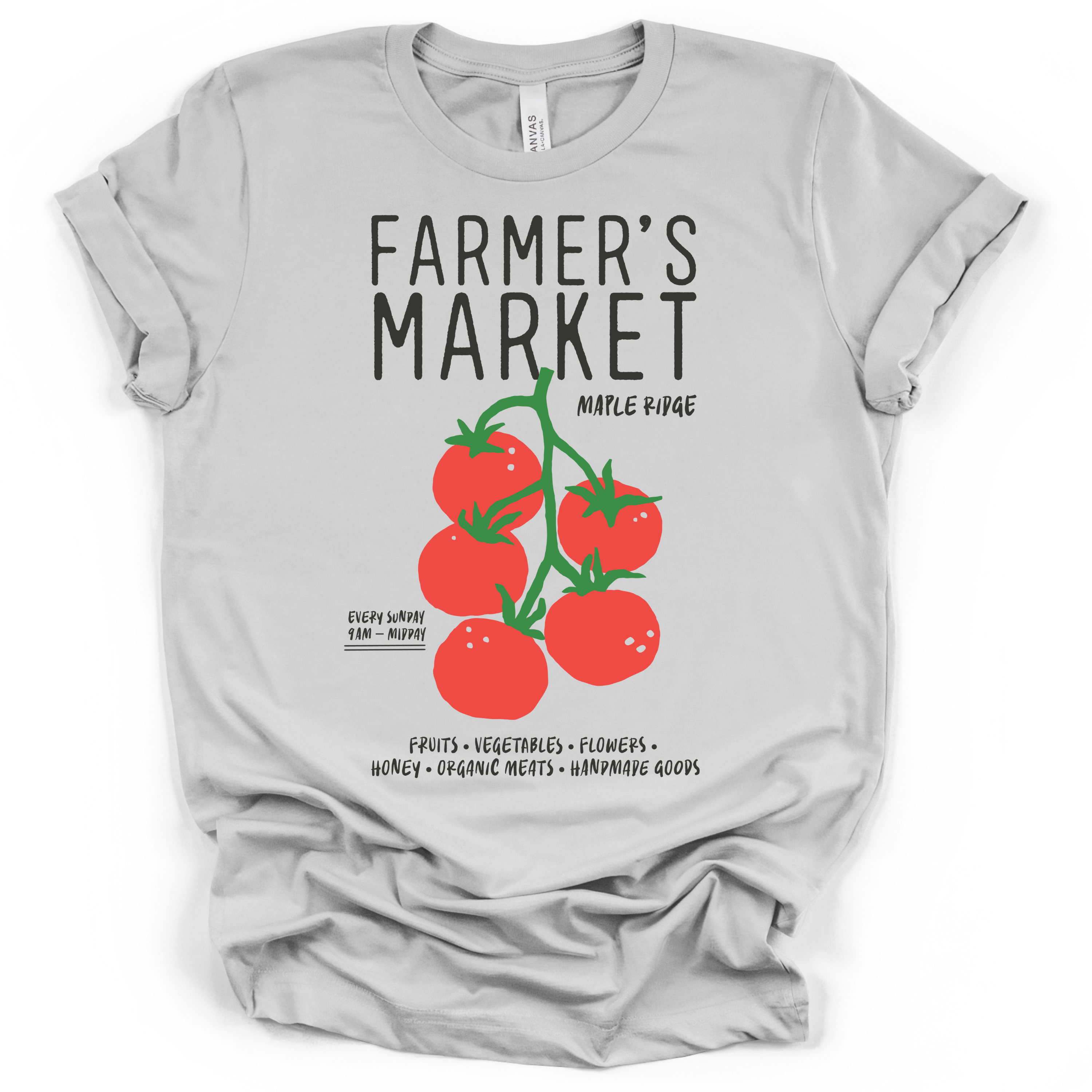 Farmer's Market Vine Tomatoes T-Shirt – Bella + Canvas Modern Fit