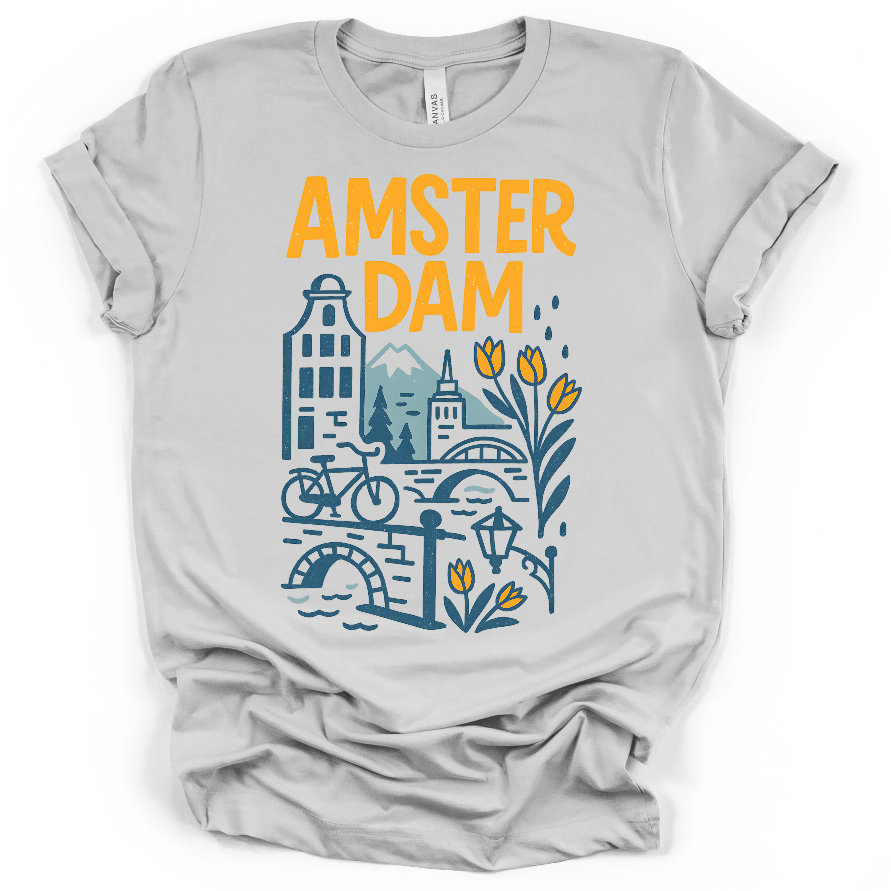 Amsterdam Skyline T-Shirt – Bella + Canvas Modern Fit