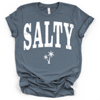 Salty Palm Tree Beach Tee – Bella + Canvas Modern Fit
