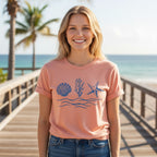 Seaside Shells Tee - Bella + Canvas Modern Fit