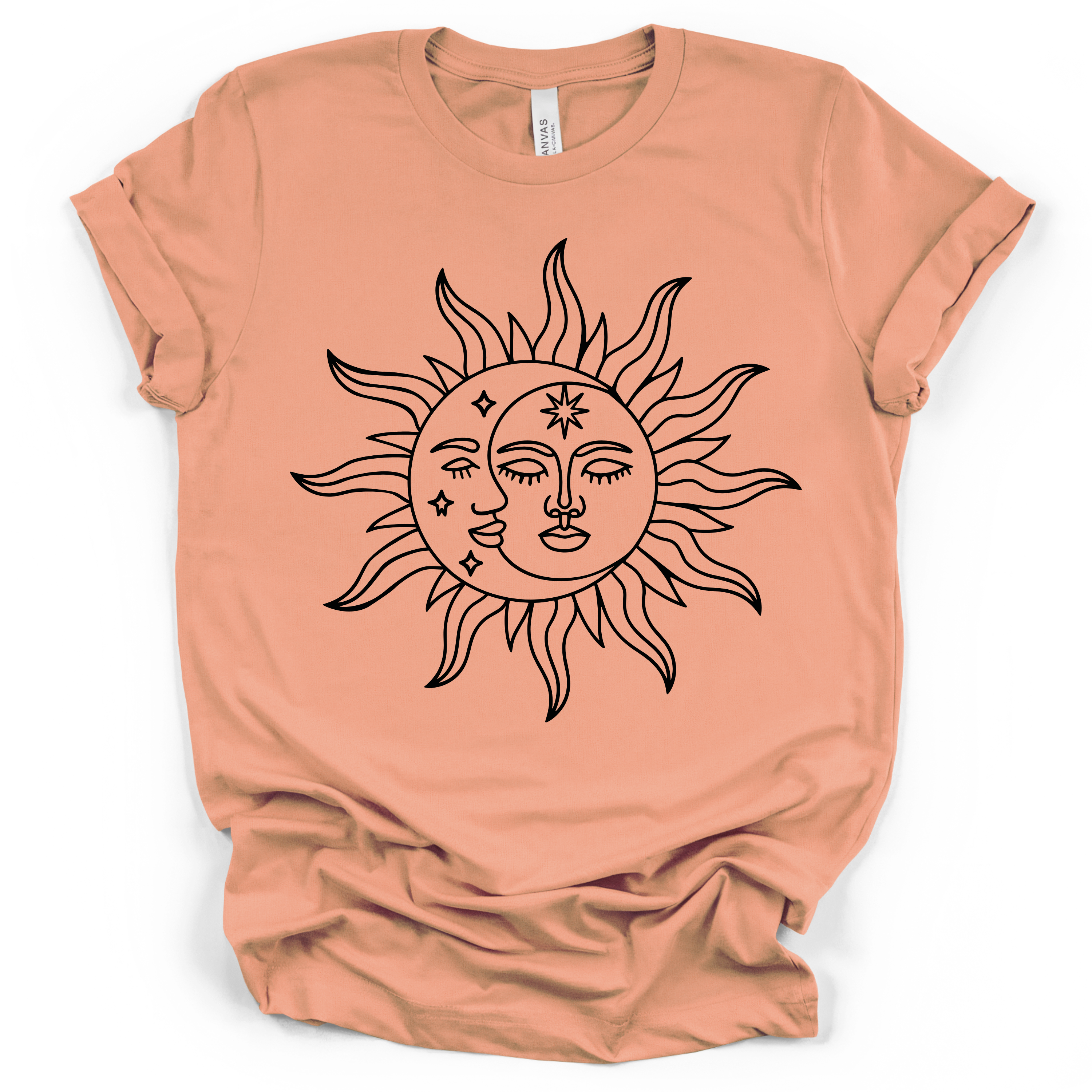 Celestial Sun & Moon T-Shirt – Bella + Canvas Modern Fit