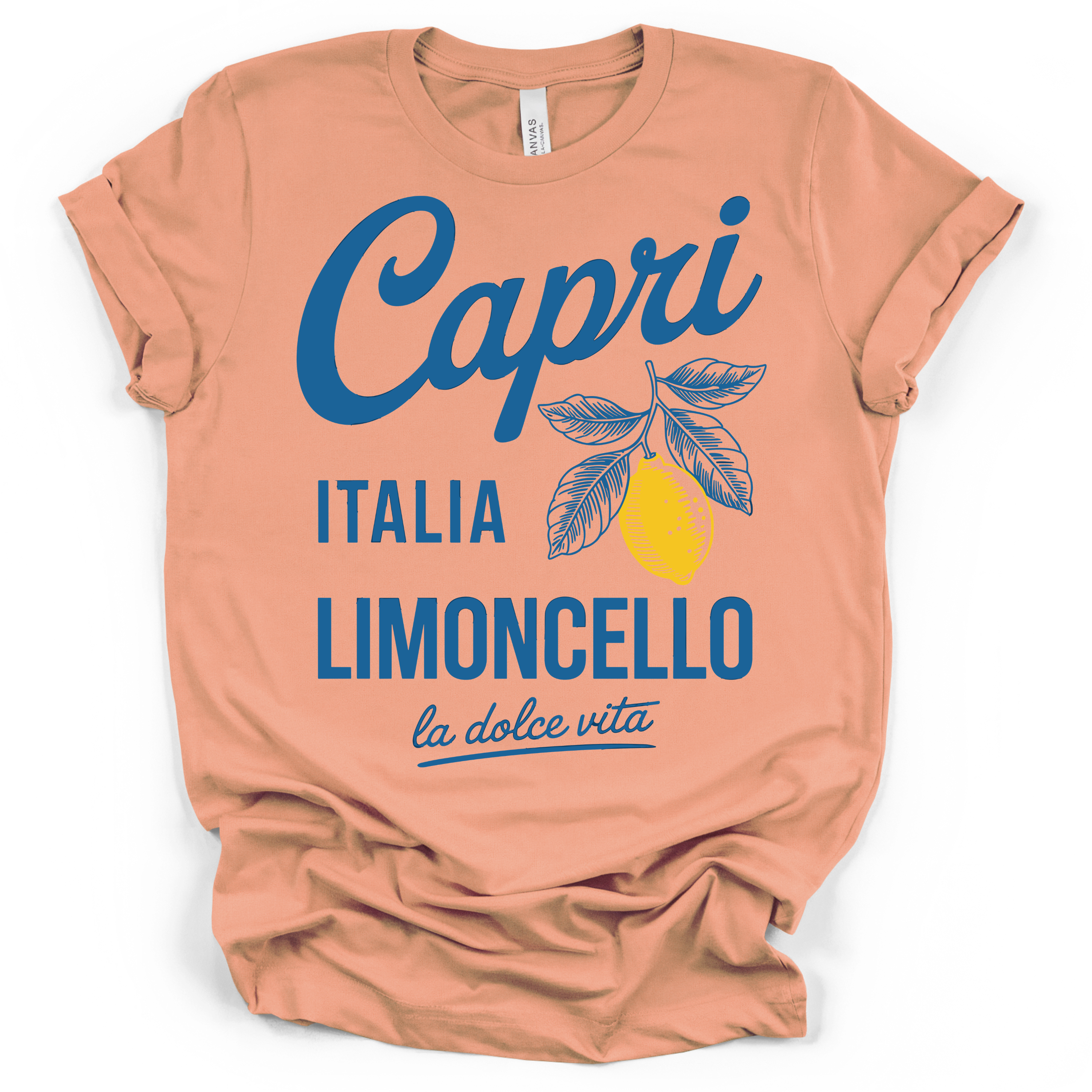 Capri Italia Limoncello Lemons T-Shirt – Bella + Canvas Modern Fit