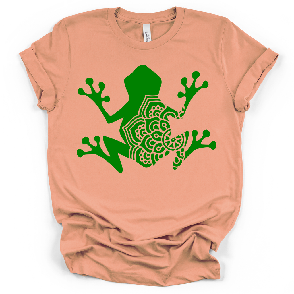 Frog Mandala Tee – Bella + Canvas Modern Fit | Boho Frog Graphic Shirt