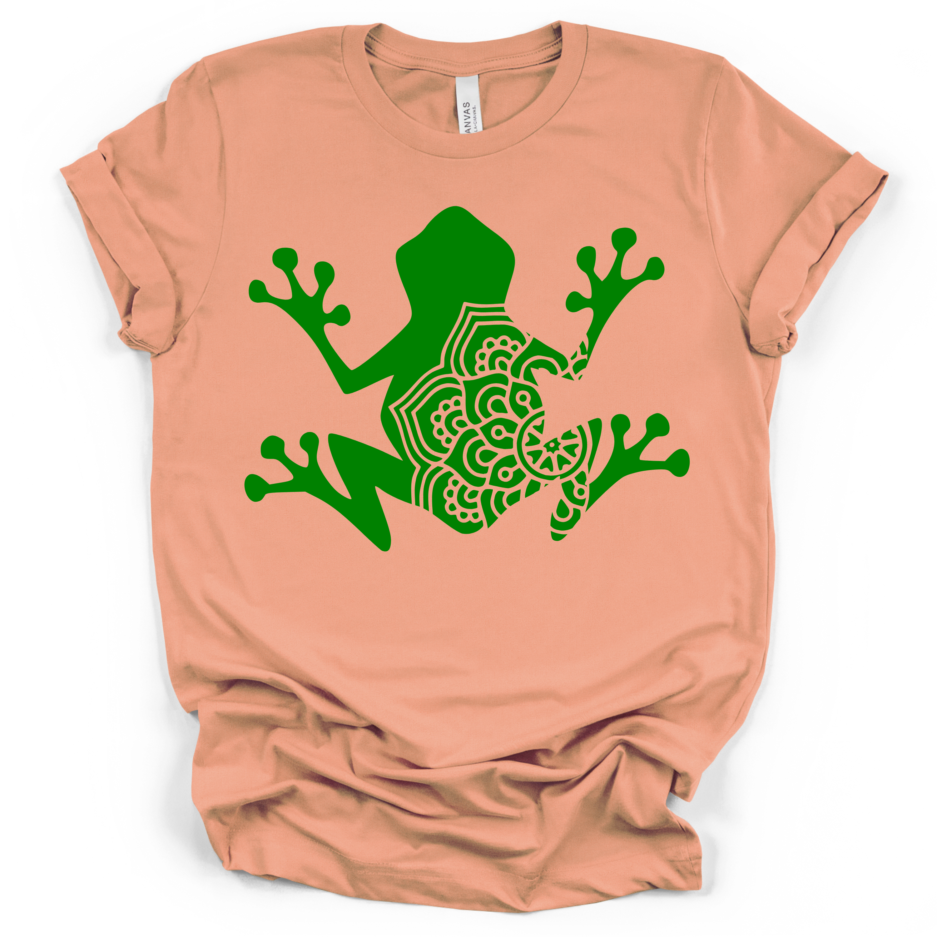 Frog Mandala Tee – Bella + Canvas Modern Fit | Boho Frog Graphic Shirt