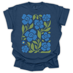 Boho Blue Roses T-Shirt – Comfort Colors Relaxed Fit