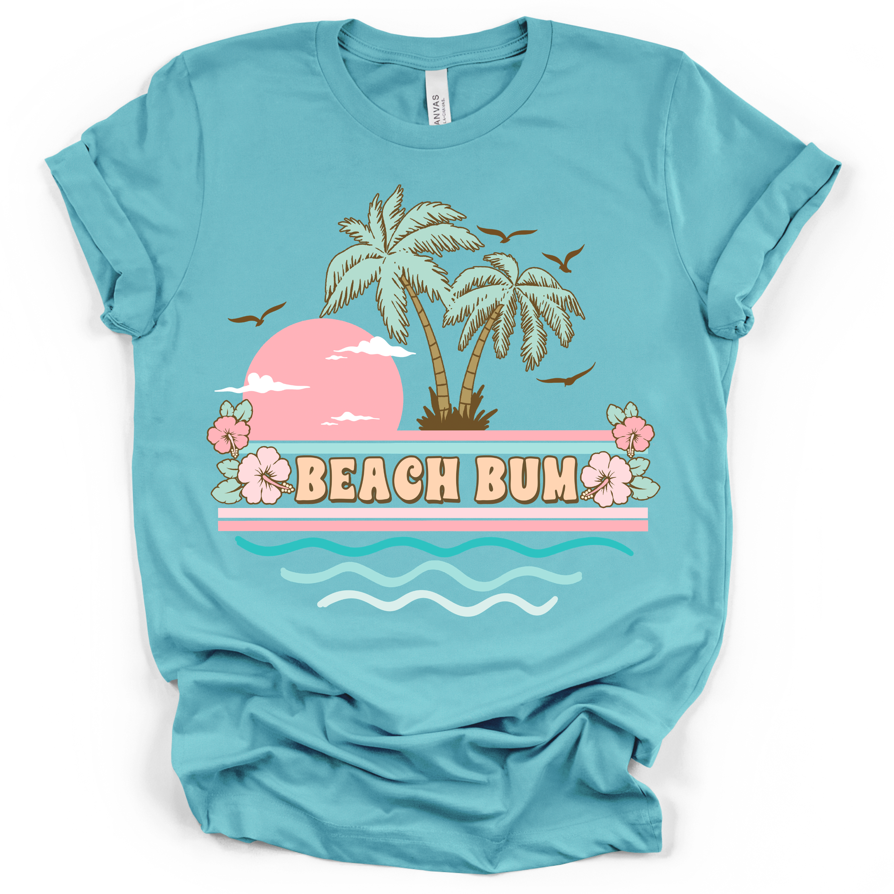 Beach Bum Palm Trees Tee – Bella + Canvas Modern Fit