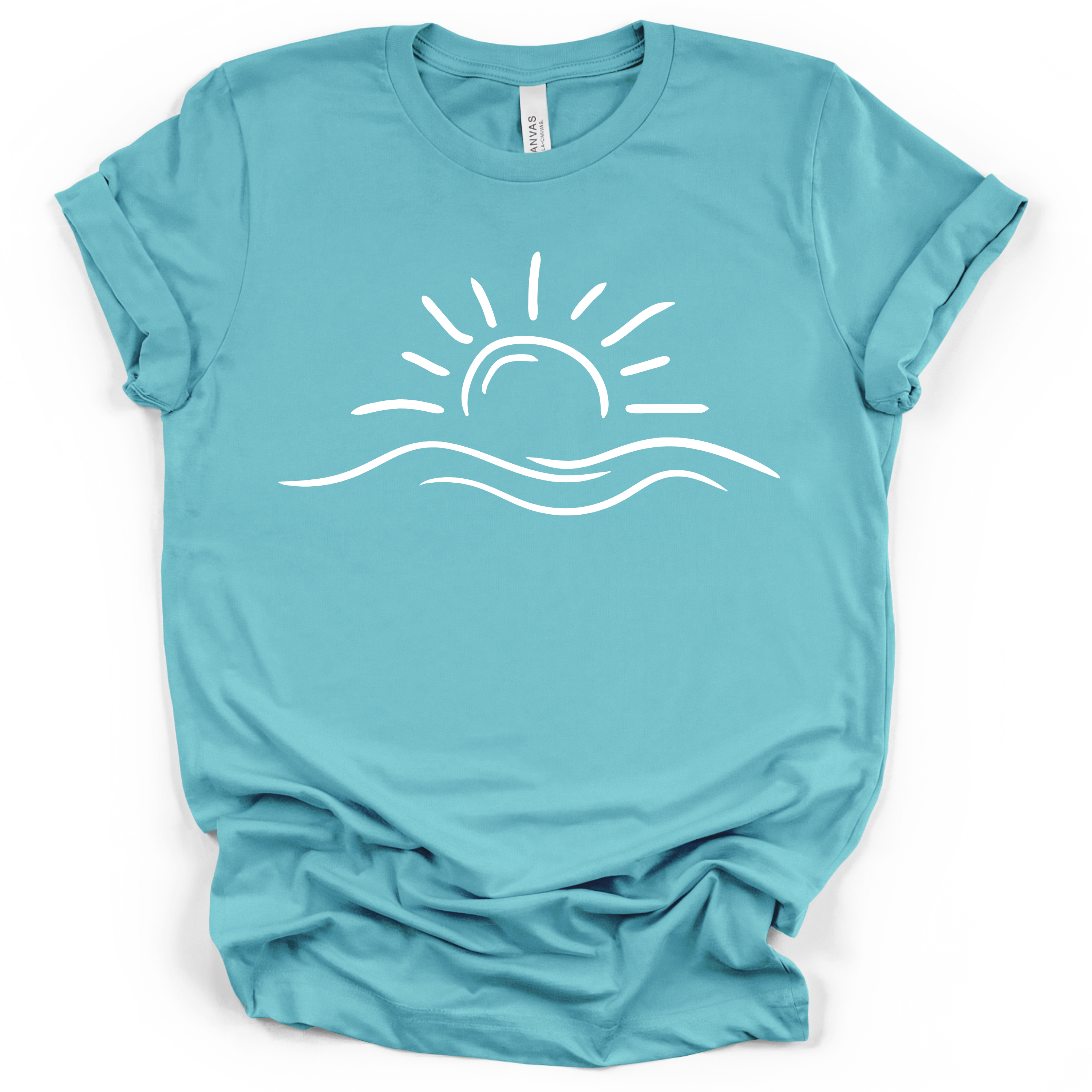 Sunrise Wave Tee - Bella + Canvas Modern Fit