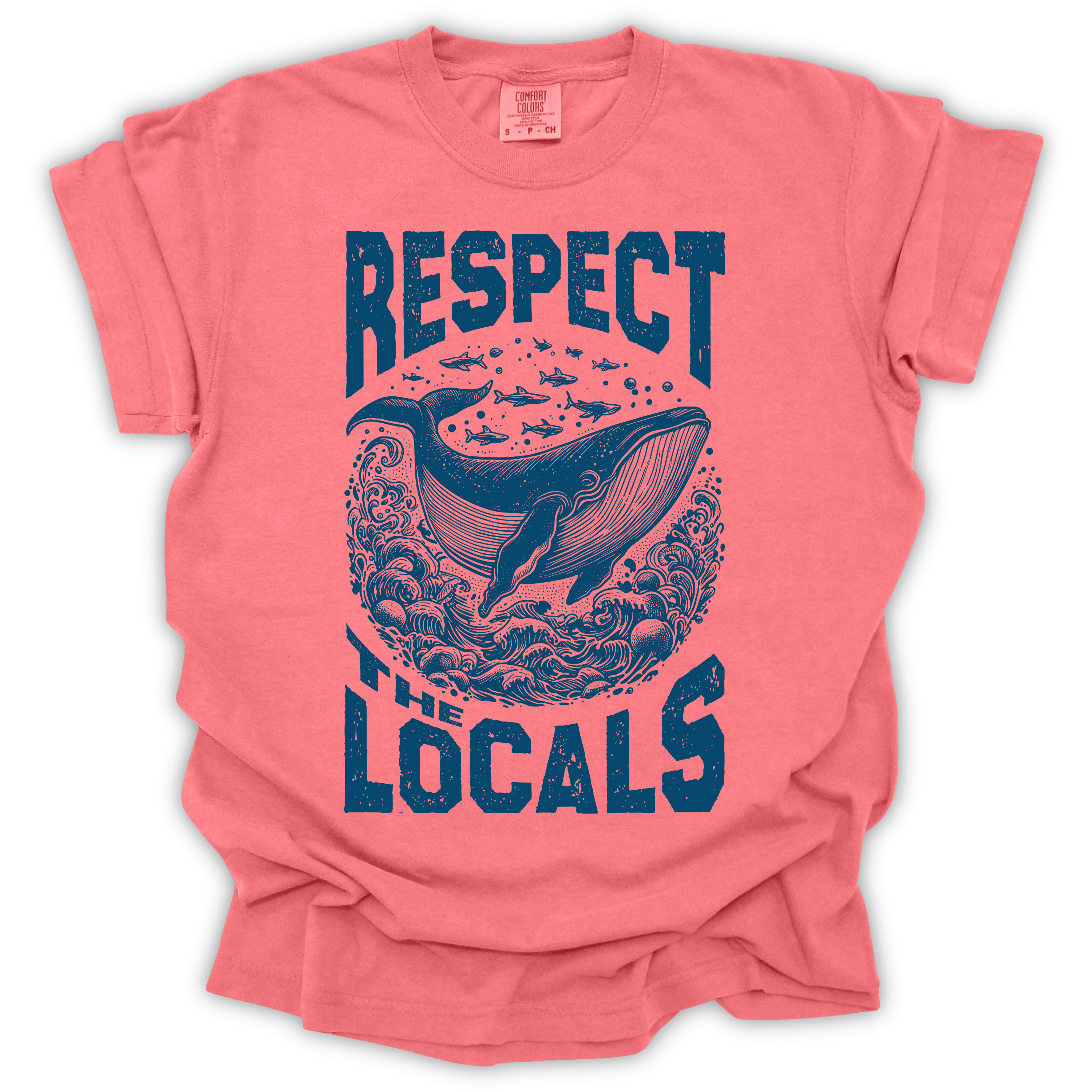 Respect the Locals Whale T-Shirt – Comfort Colors Relaxed Fit