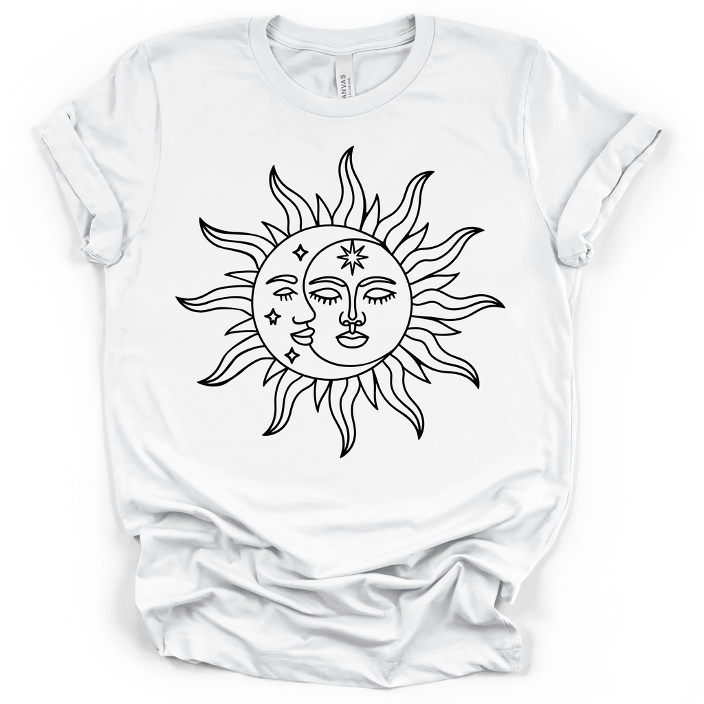 Celestial Sun & Moon T-Shirt – Bella + Canvas Modern Fit