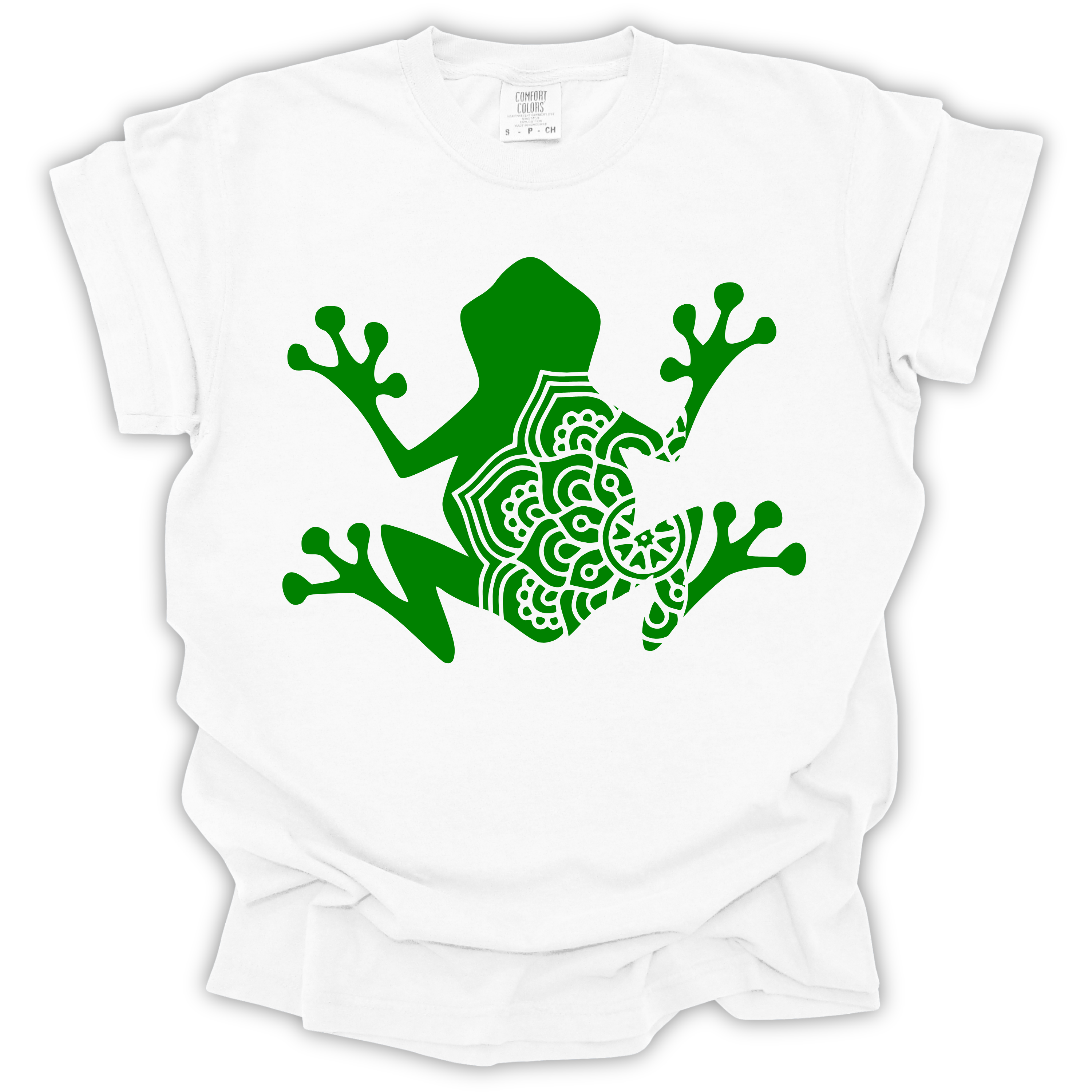 Frog Mandala Tee – Comfort Colors Relaxed Fit | Boho Frog Graphic Shirt