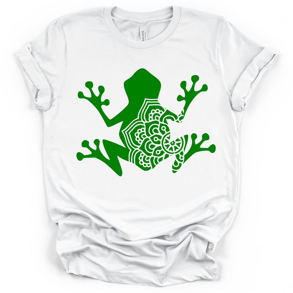Frog Mandala Tee – Bella + Canvas Modern Fit | Boho Frog Graphic Shirt