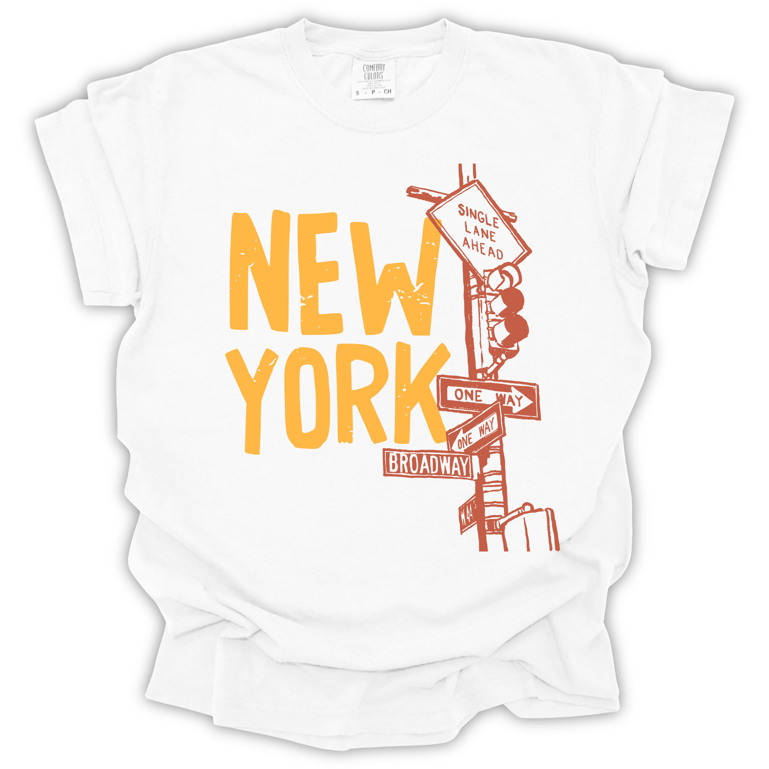 New York Street Sign T-Shirt – Comfort Colors Relaxed Fit