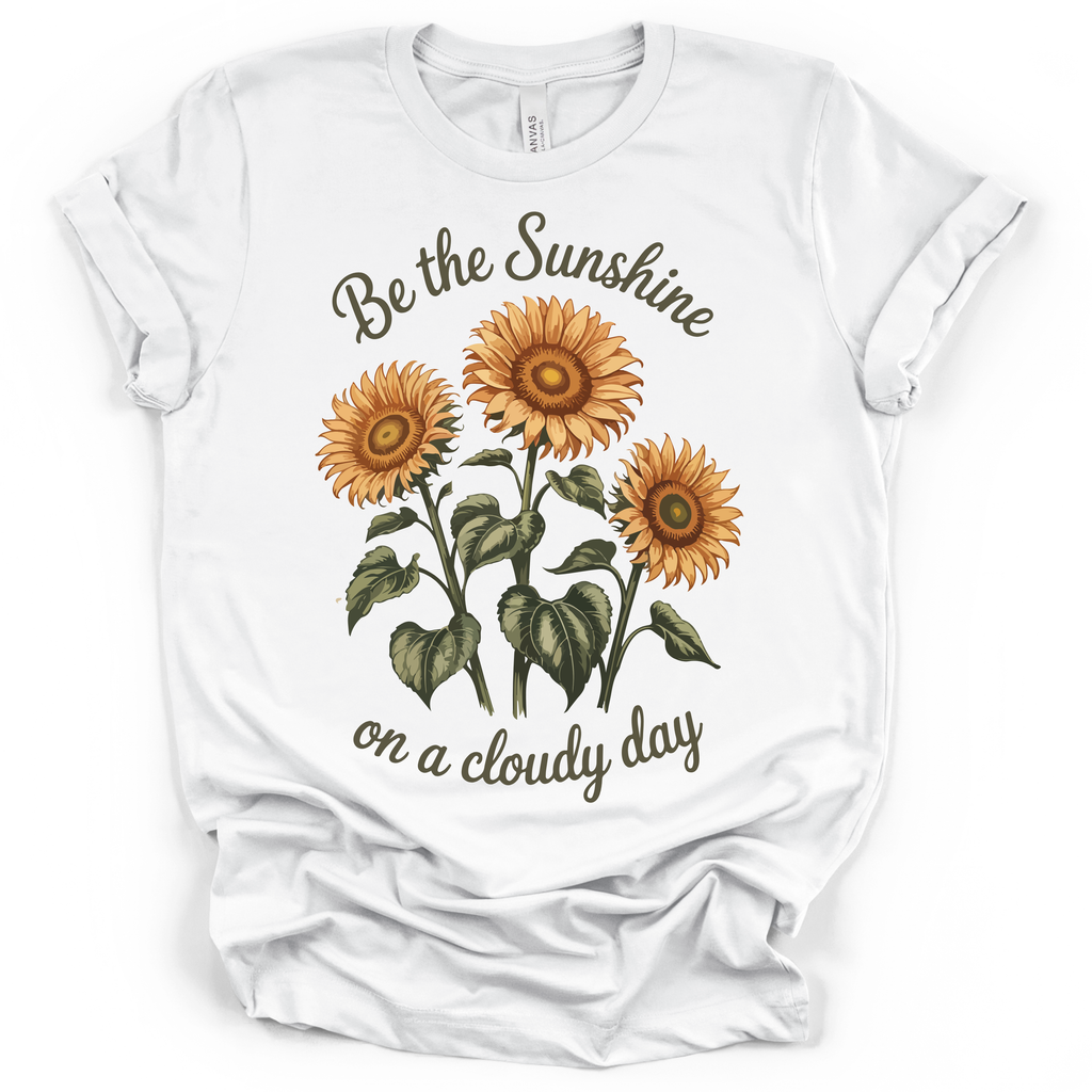 Sunflowers Sunshine on a Cloudy Day T-Shirt – Bella + Canvas Modern Fit