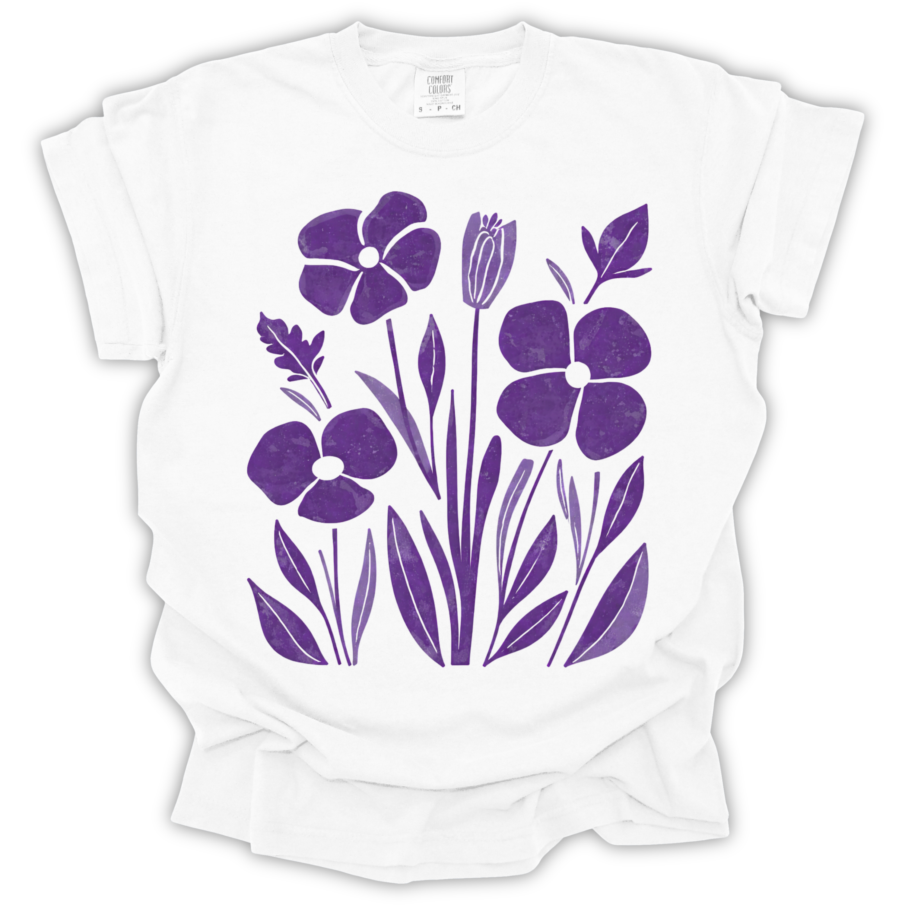 Purple Pansy Garden Tee - Comfort Colors Relaxed Fit
