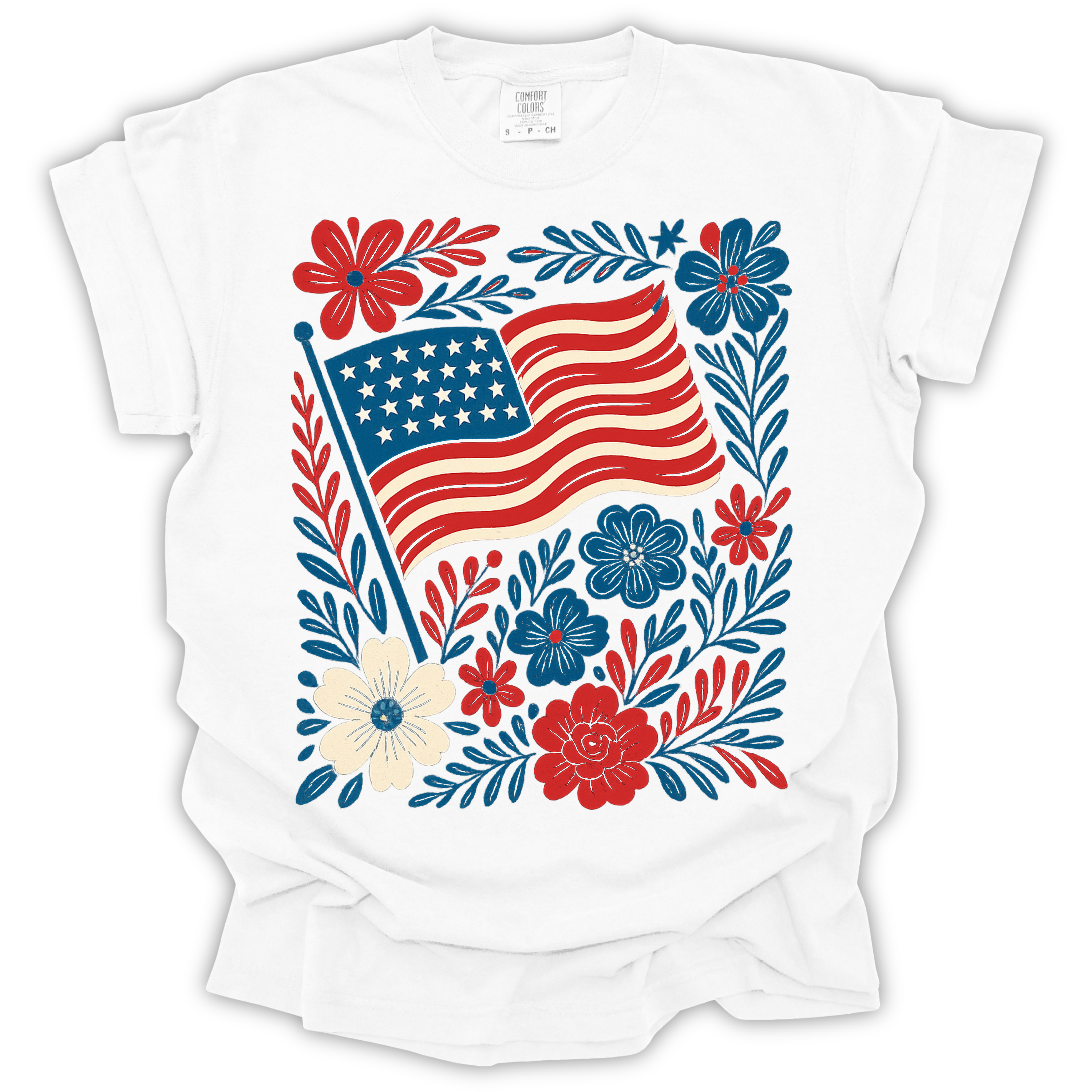 Americana Flag Patriotic T-Shirt – Comfort Colors Relaxed Fit
