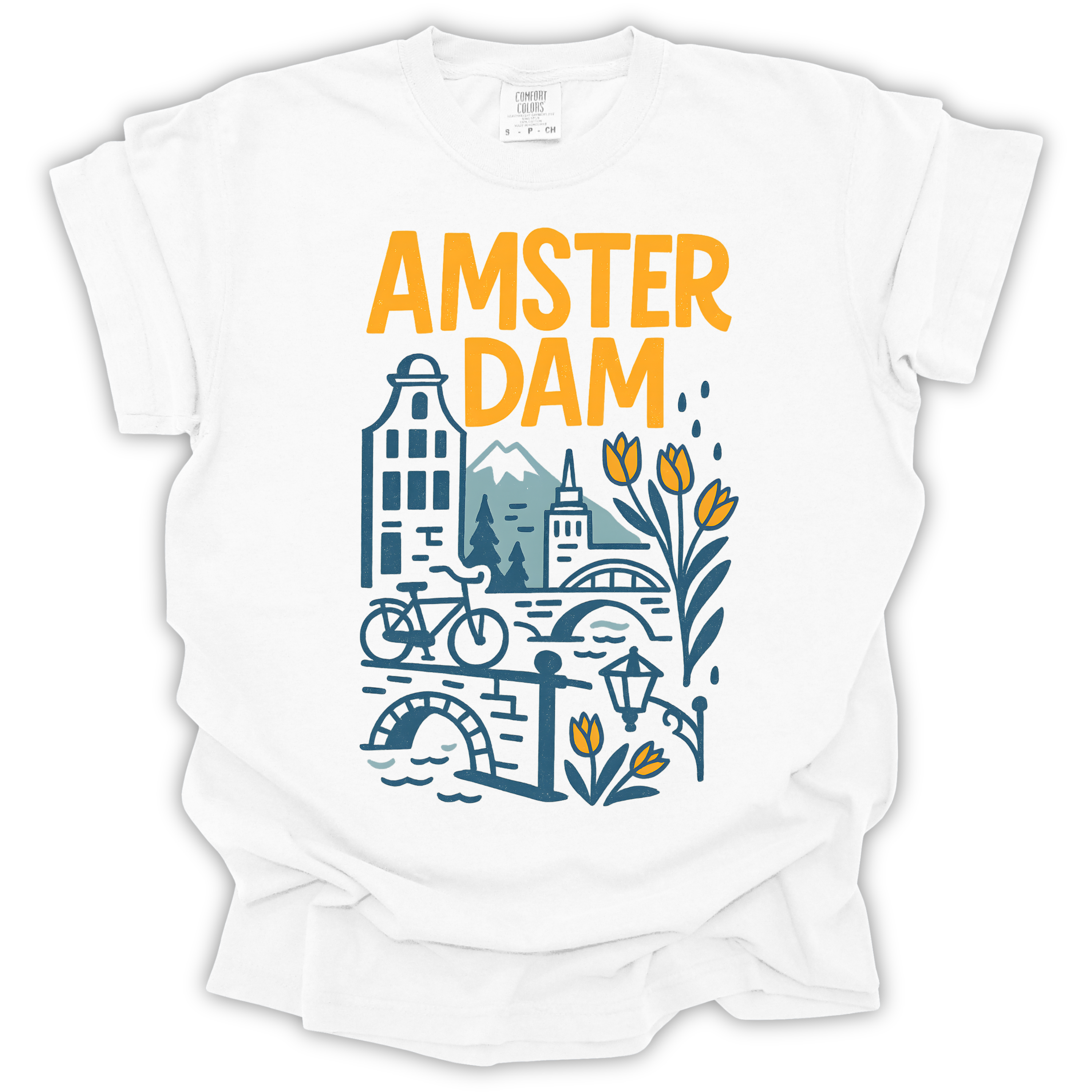 Amsterdam Skyline T-Shirt – Comfort Colors Relaxed Fit