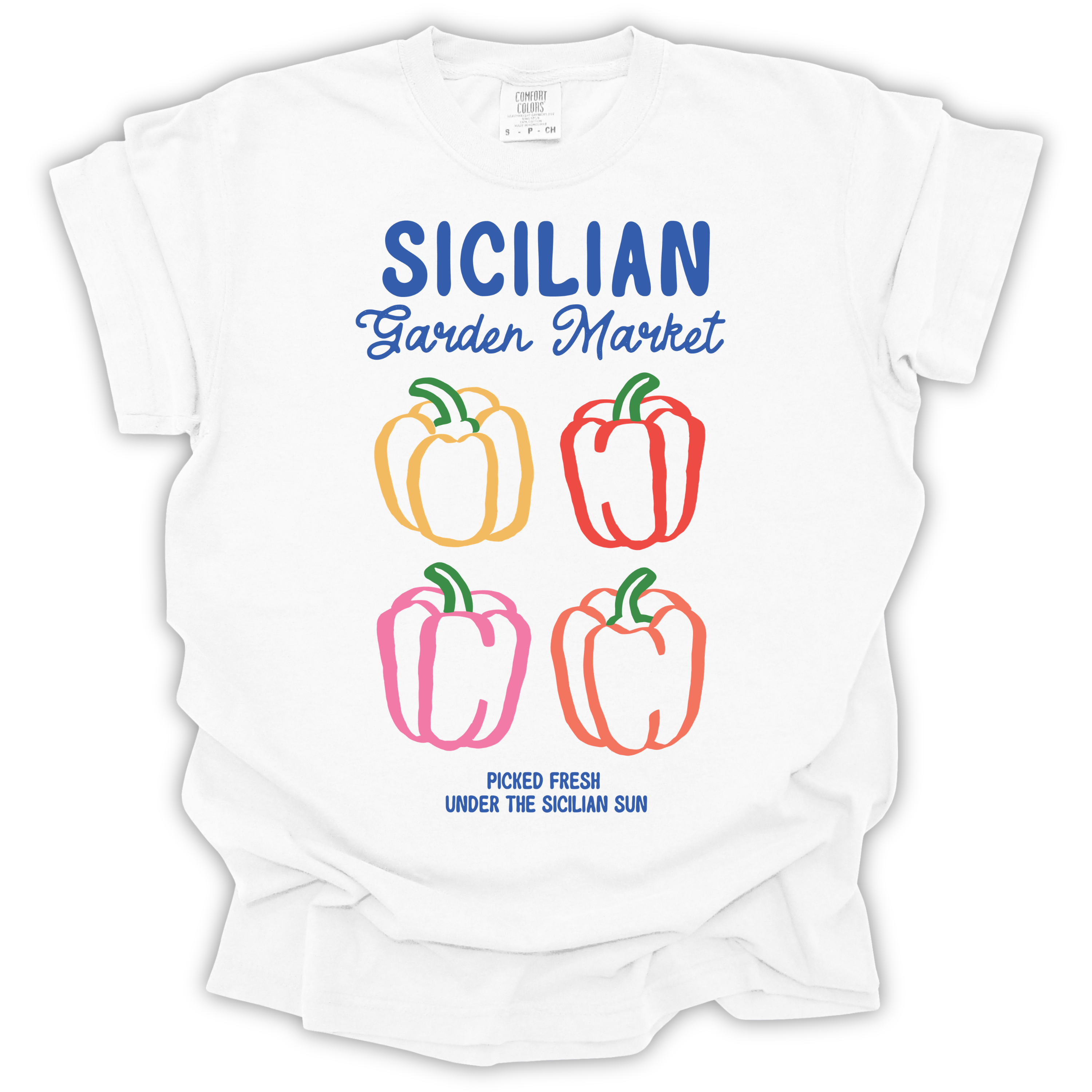 Sicilian Garden Market T-Shirt – Comfort Colors Relaxed Fit