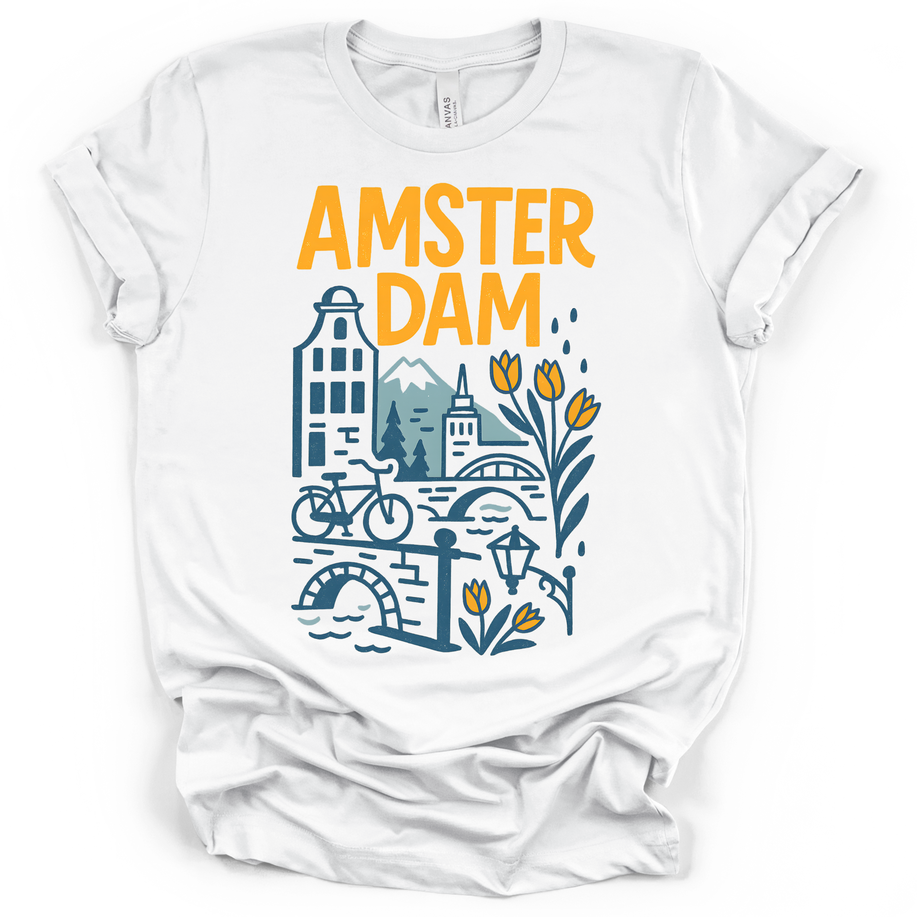 Amsterdam Skyline T-Shirt – Bella + Canvas Modern Fit