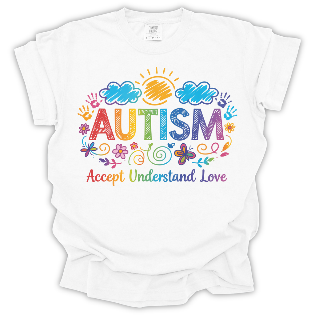 Autism Awareness Rainbow T-Shirt – Comfort Colors Relaxed Fit