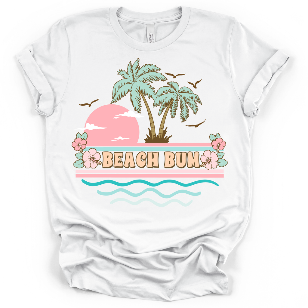 Beach Bum Palm Trees Tee – Bella + Canvas Modern Fit