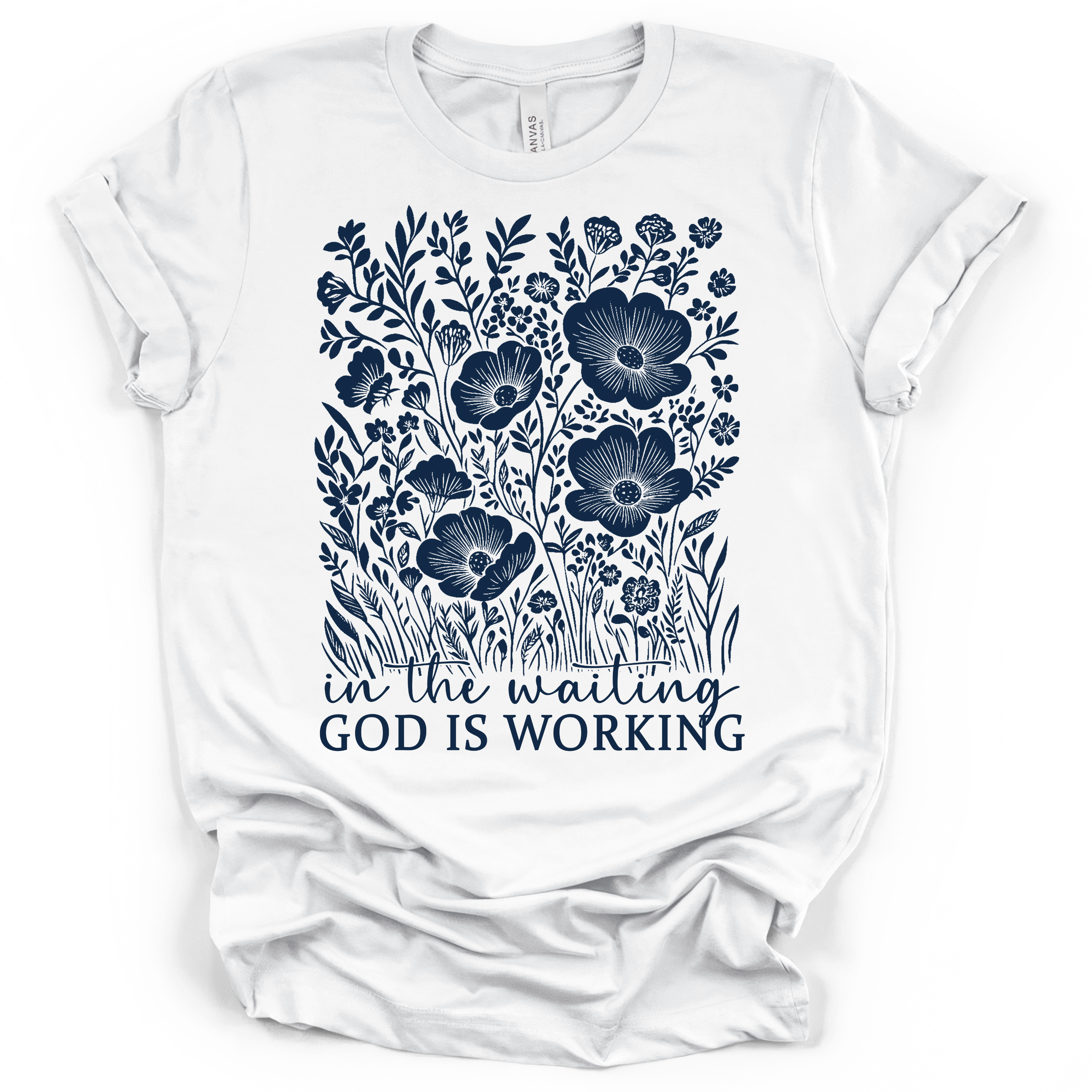 In the Waiting, God is Working T-Shirt – Bella + Canvas Modern Fit