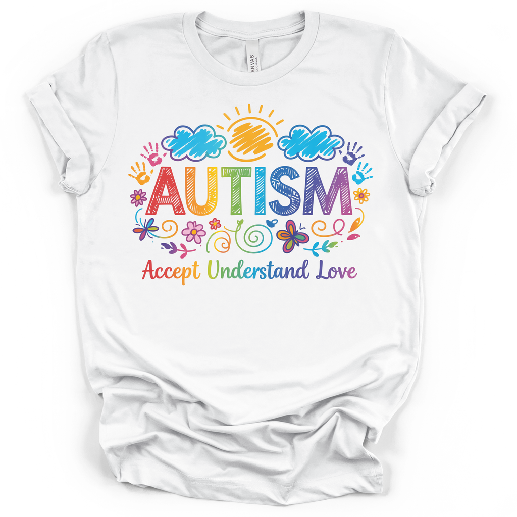 Autism Awareness Rainbow T-Shirt – Bella + Canvas Modern Fit