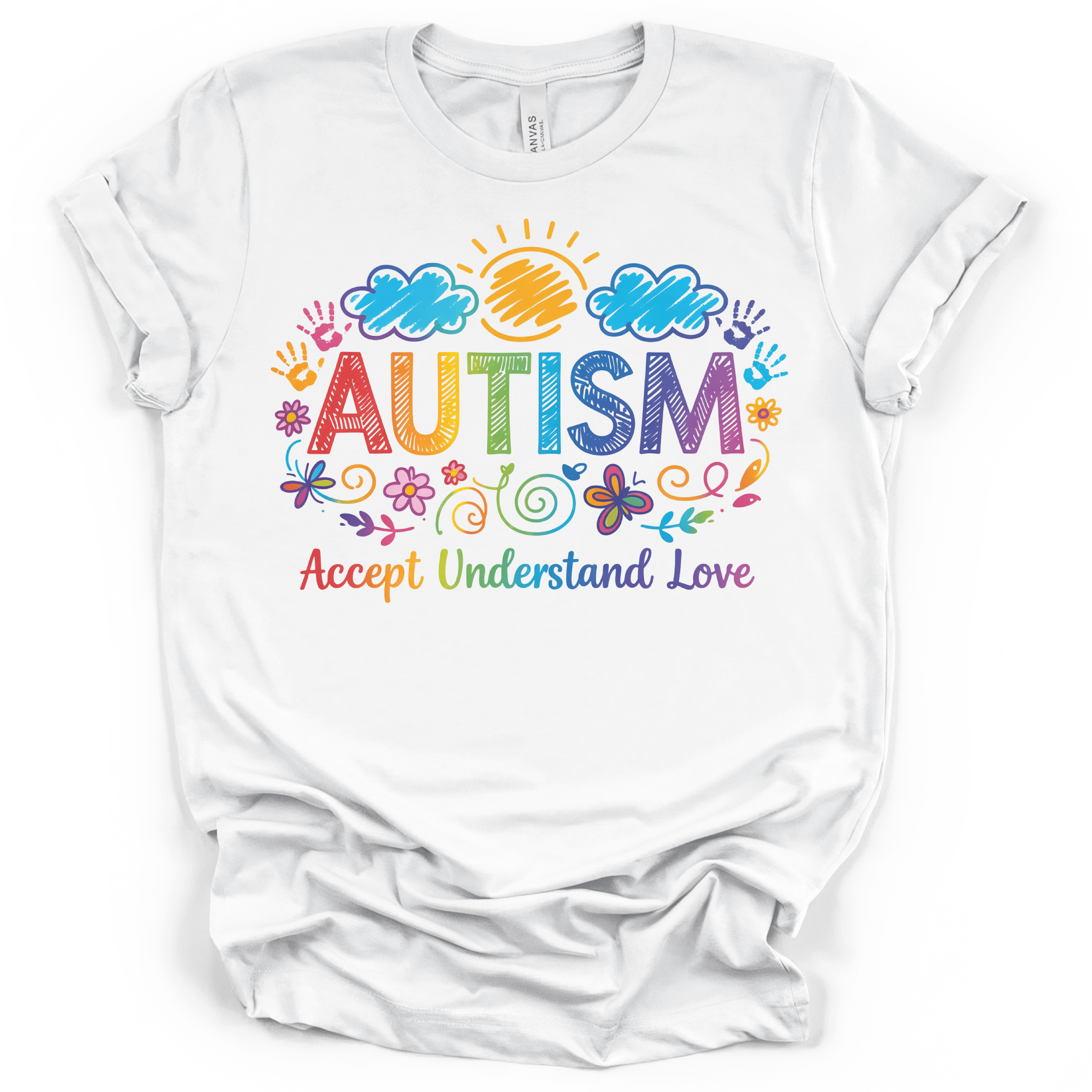 Autism Awareness Rainbow T-Shirt – Bella + Canvas Modern Fit