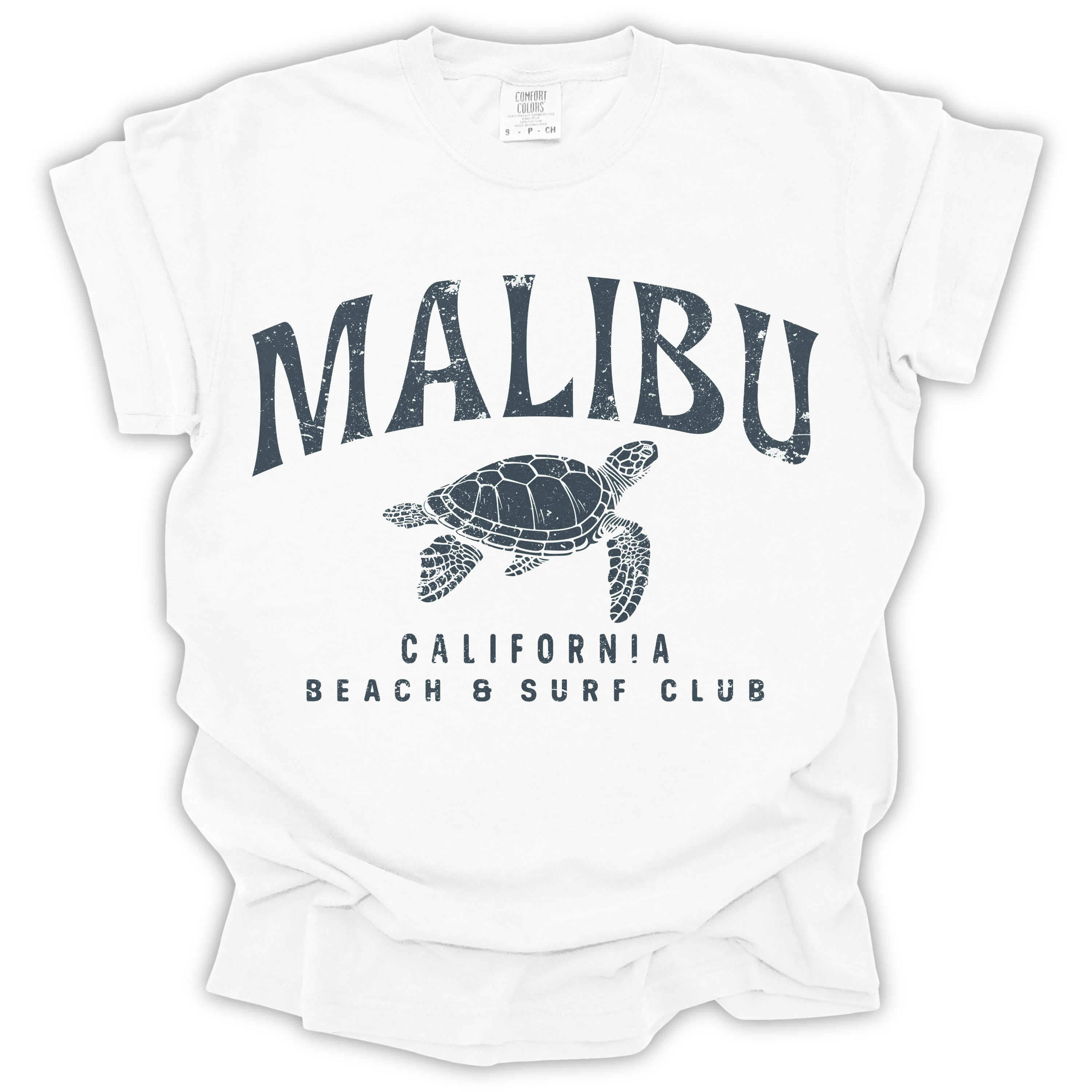 Malibu California Beach & Surf Club Tee – Comfort Colors Relaxed Fit