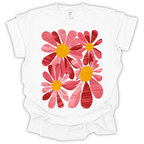 Retro Pink Daisy T-Shirt – Comfort Colors Relaxed Fit
