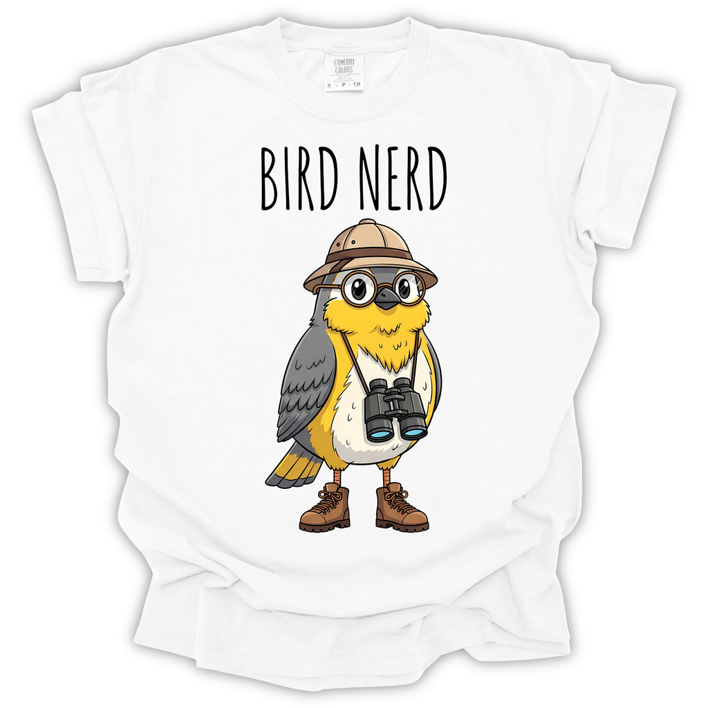 Bird Nerd Birdwatcher T-Shirt – Comfort Colors Relaxed Fit