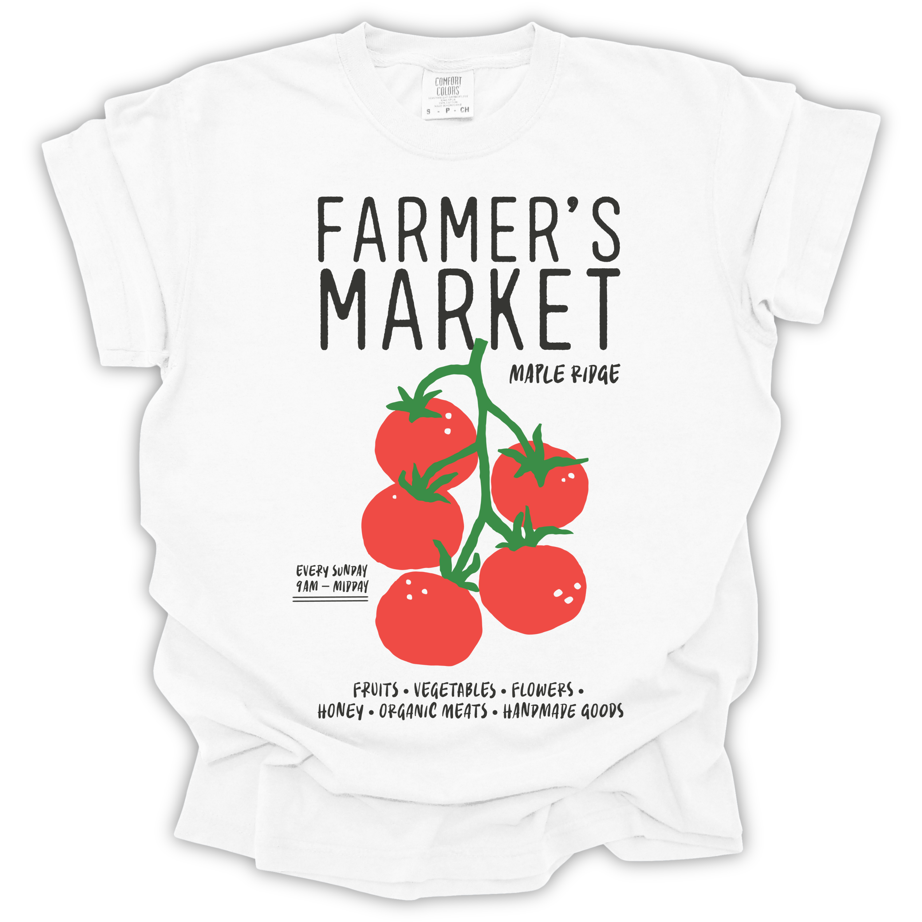 Farmer's Market Vine Tomatoes T-Shirt – Comfort Colors Relaxed Fit