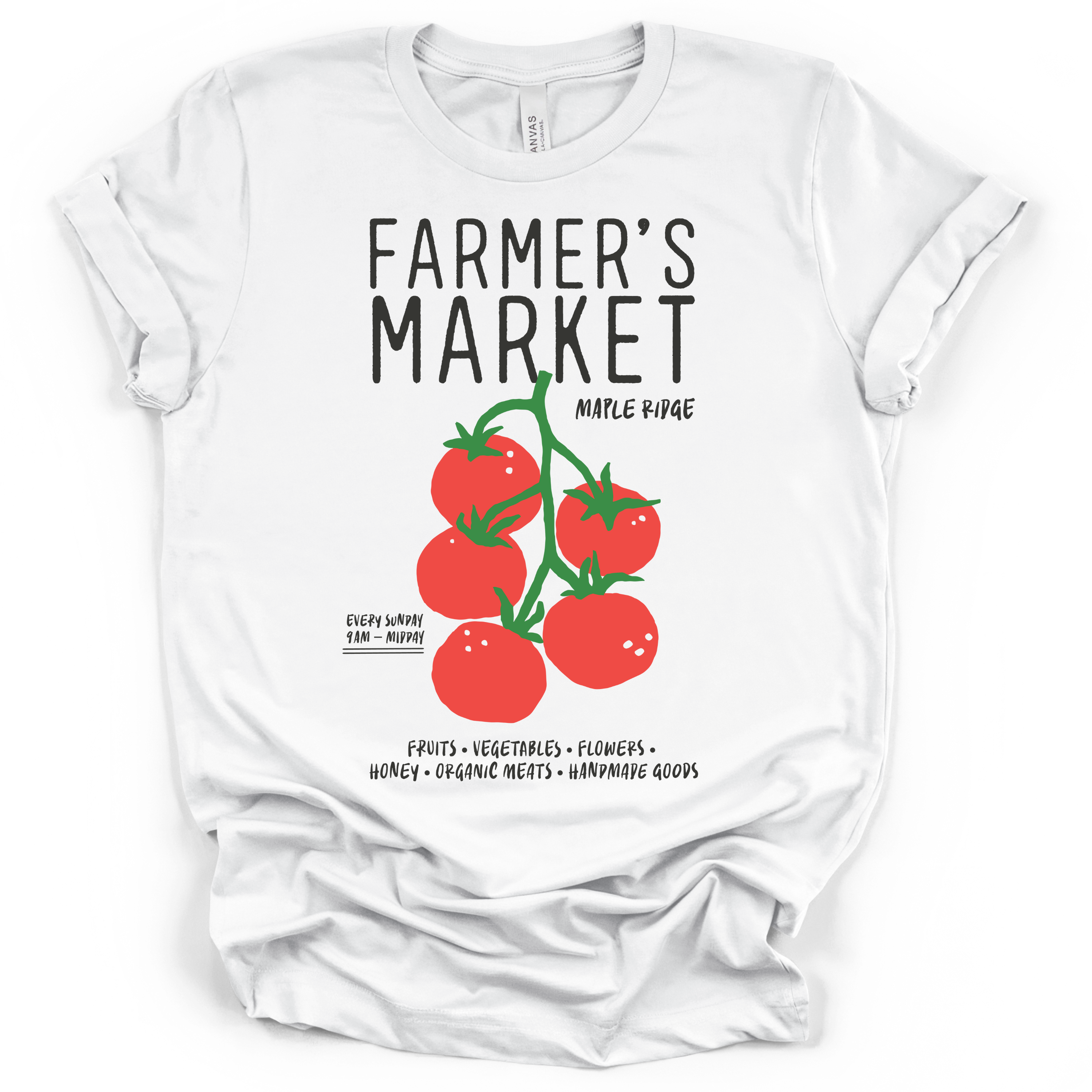Farmer's Market Vine Tomatoes T-Shirt – Bella + Canvas Modern Fit