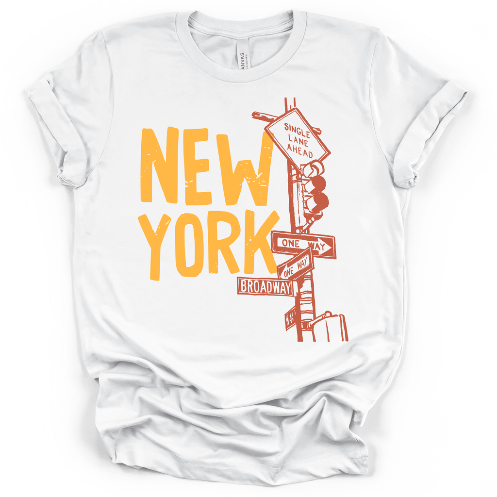New York Street Sign T-Shirt – Bella + Canvas Modern Fit