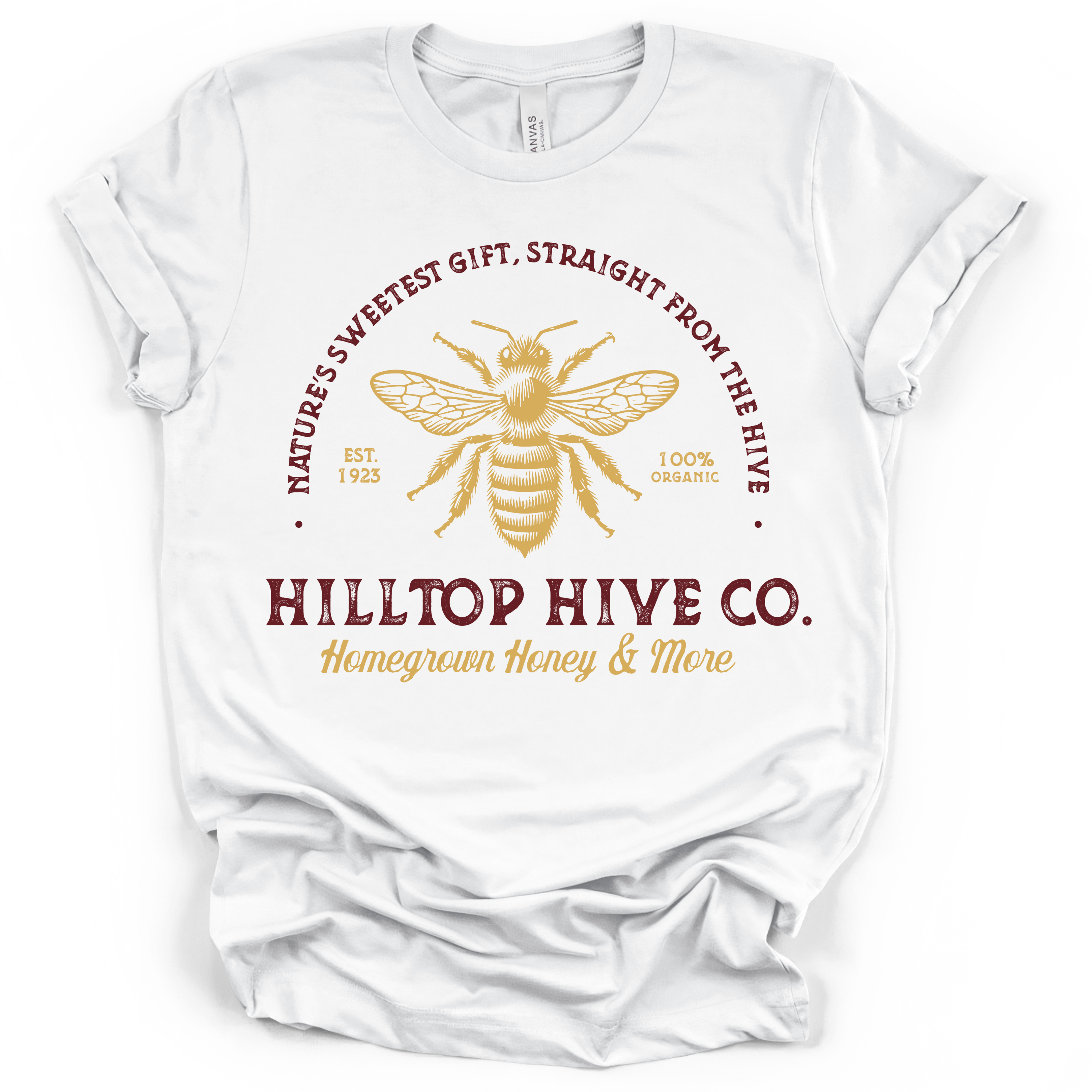 Hilltop Hive Co. Honey Bee T-Shirt – Bella + Canvas Modern Fit