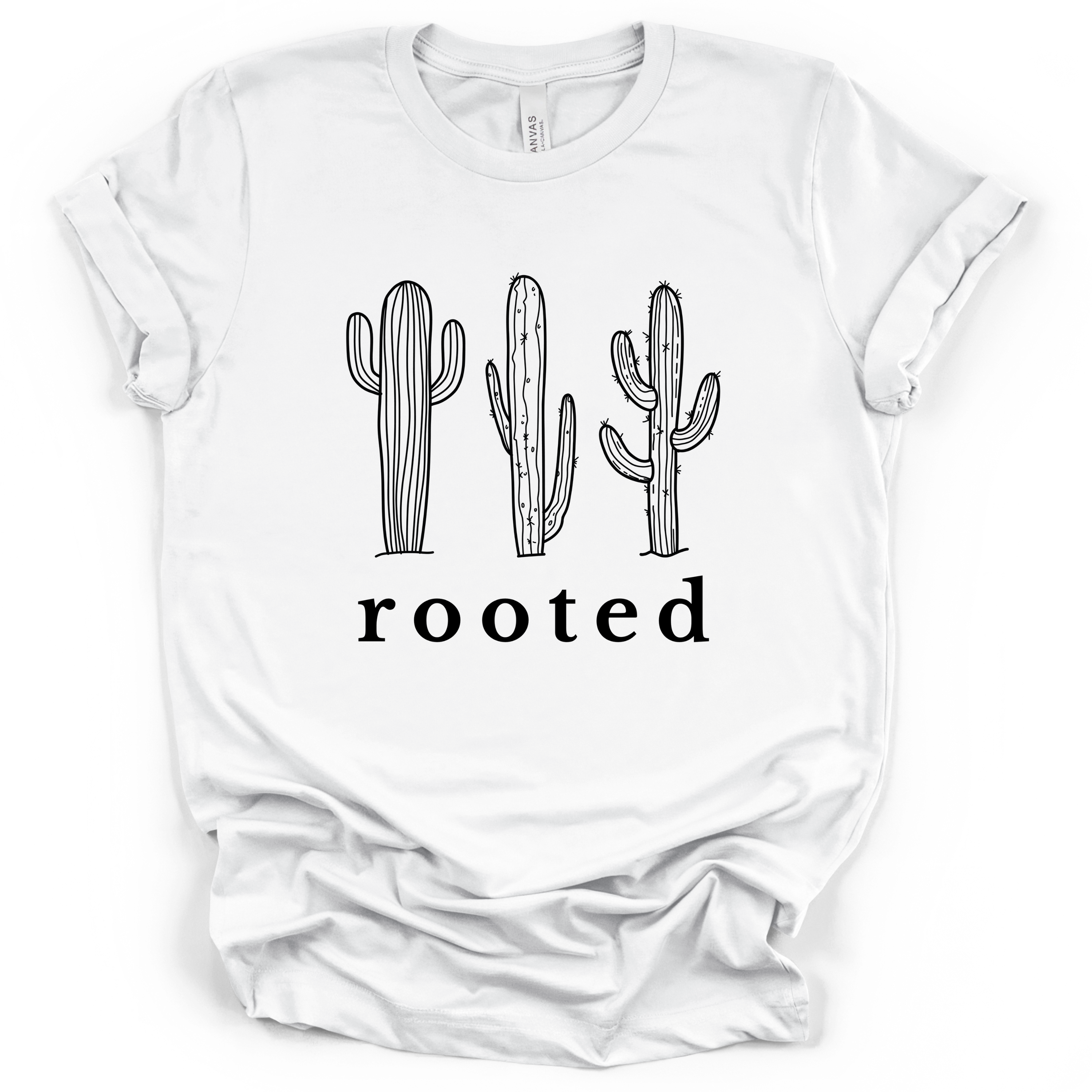 Rooted Cactus T-Shirt – Bella + Canvas Modern Fit