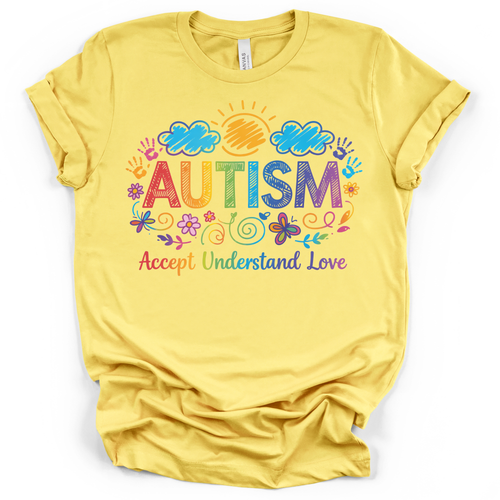 Autism Awareness Rainbow T-Shirt – Bella + Canvas Modern Fit